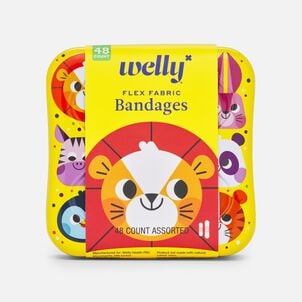 Welly Flex Fabric Bandages, Zoo Animals, 48 ct.