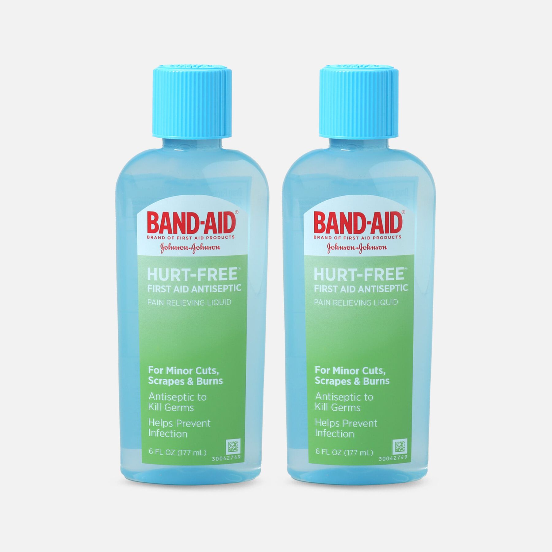 FSA Eligible BandAid Antiseptic Wash, HurtFree, 6 fl oz. (2Pack