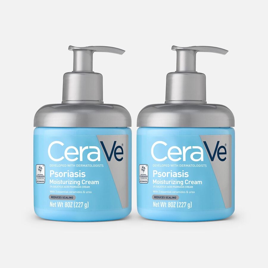 CeraVe Moisturizing Cream for Psoriasis Treatment With Salicylic Acid & Urea for Dry Skin Itch Relief (2-Pack), , large image number 0