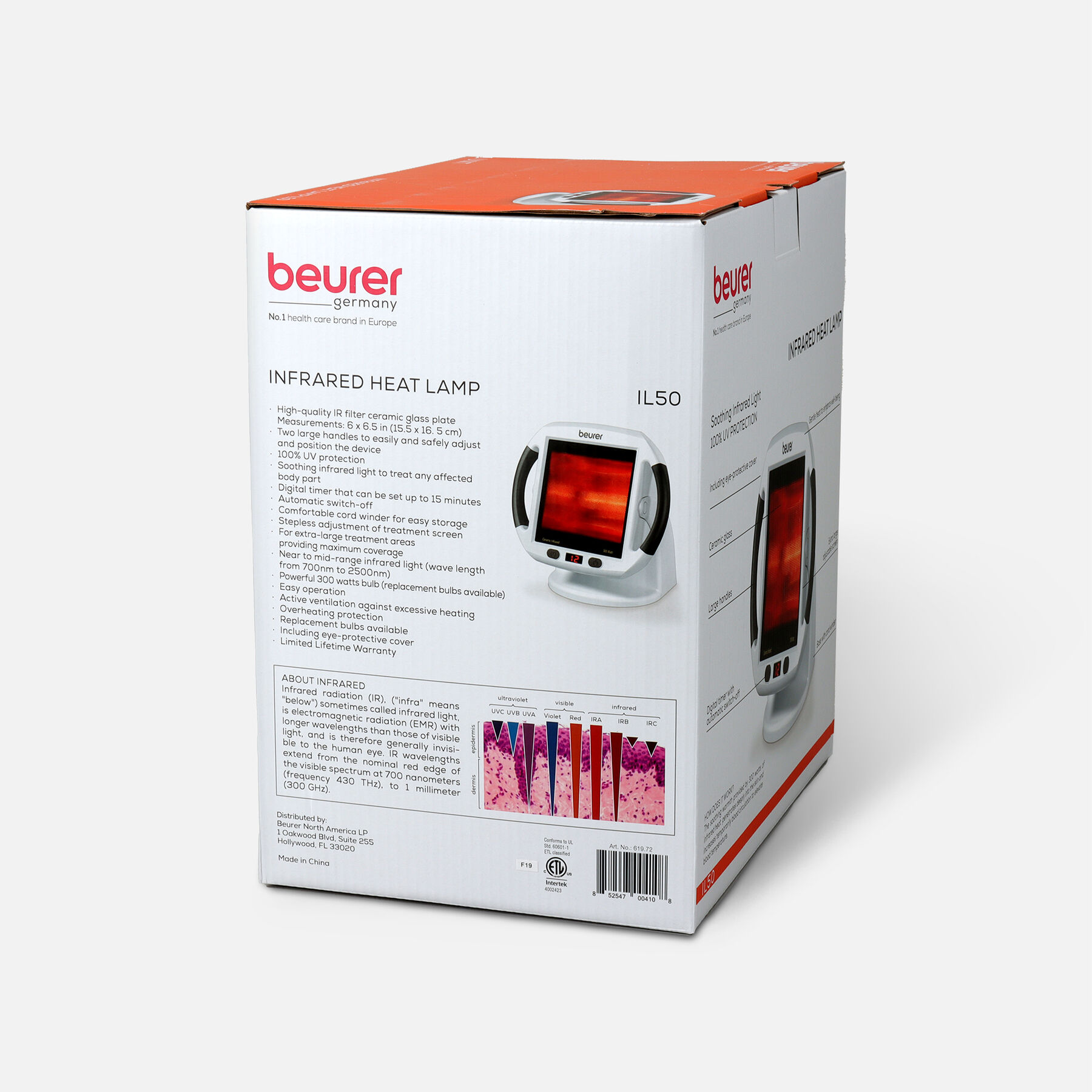 Beurer Pain Relief Infrared Red Light Heat Lamp