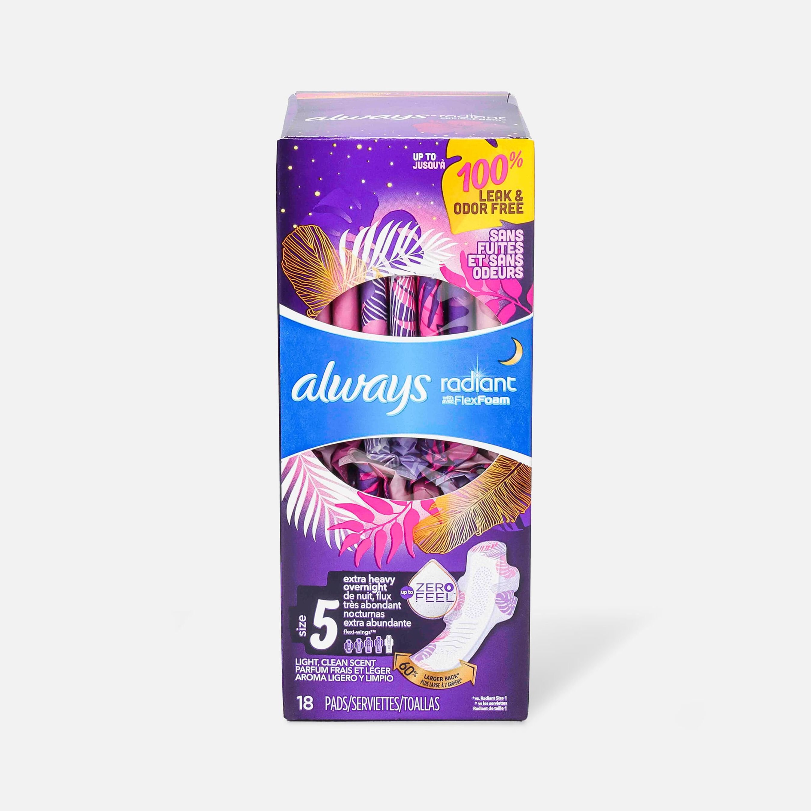 FSA Eligible Always Radiant FlexFoam Pads with Wings, Scented FSA Store