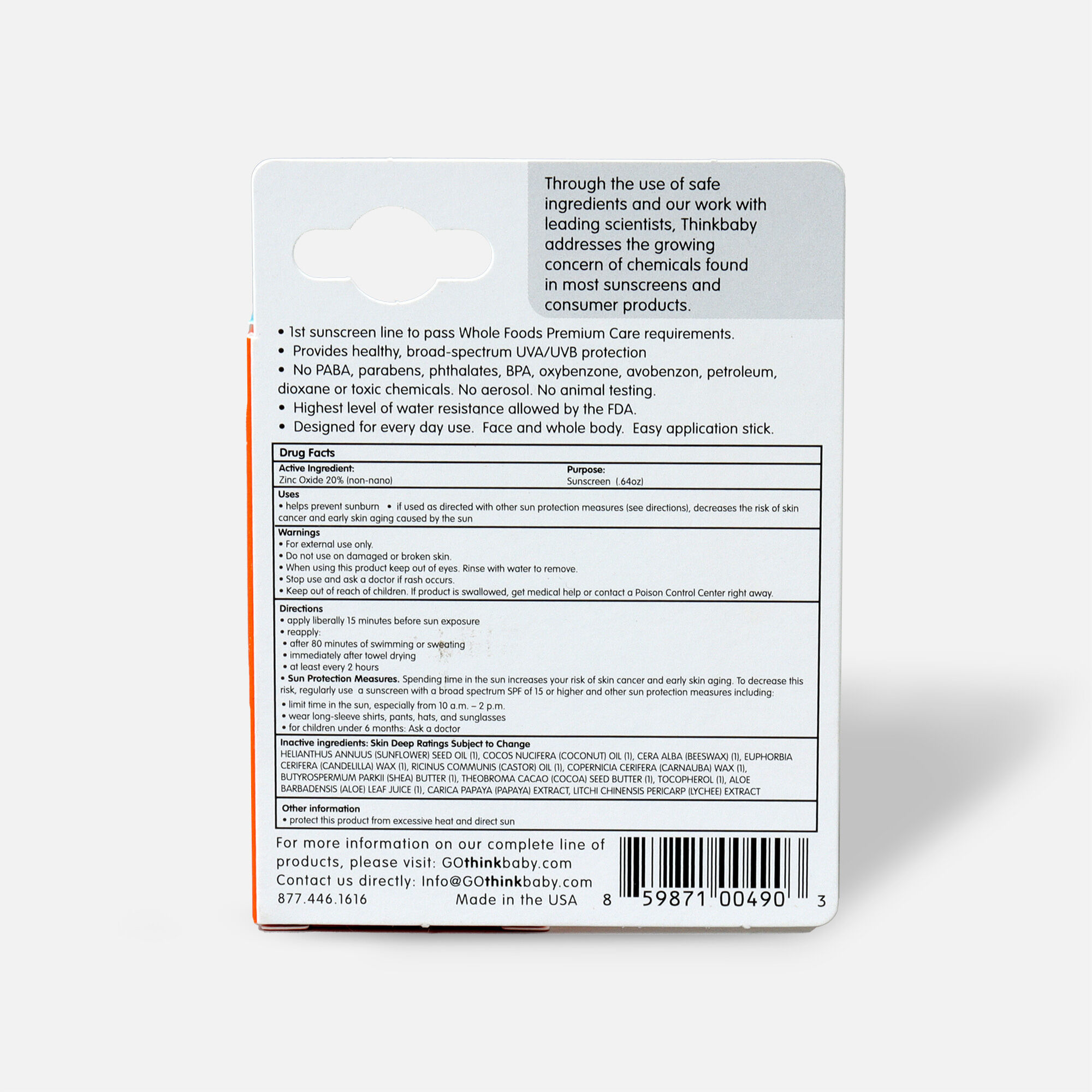 thinkbaby sunscreen stick thinkbaby sunscreen stick