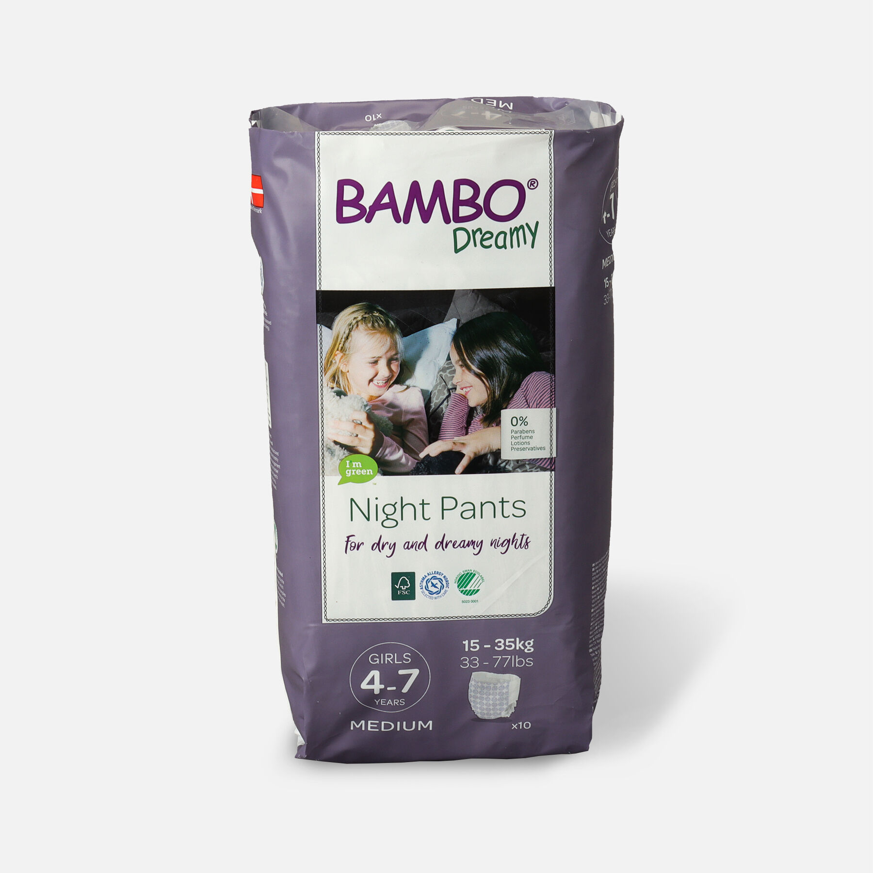 Bambo Dreamy Night Pants, Girls, 47 Years, 10ct