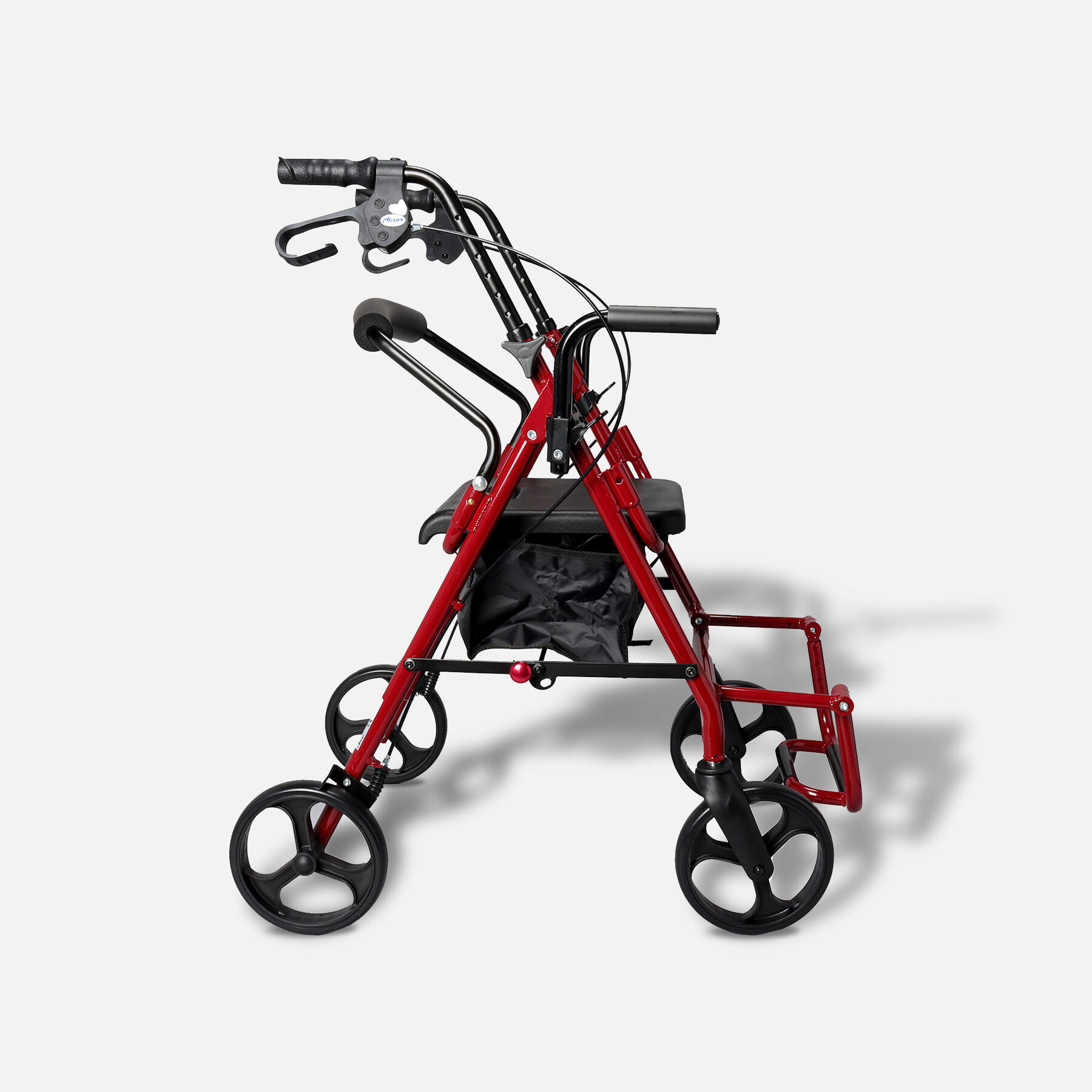 Drive Duet Rollator/Transport Chair, Burgundy