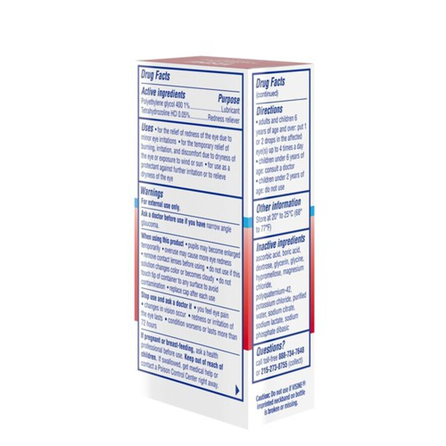 Visine Red Eye Hydrating Comfort Lubricating Eye Drops, .5 fl oz., , large image number 6