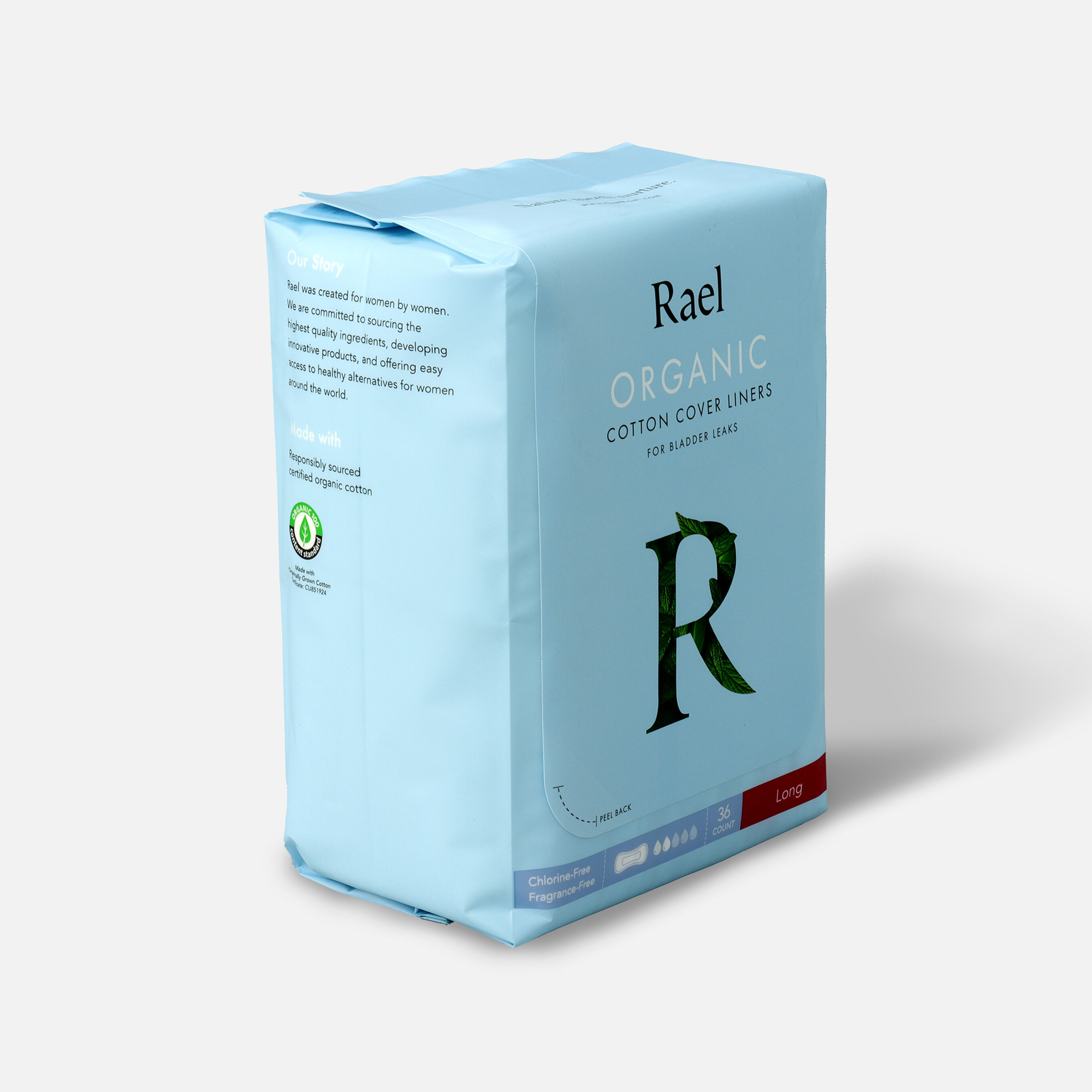 Rael Organic Cotton Cover Panty Liners for Bladder Leaks