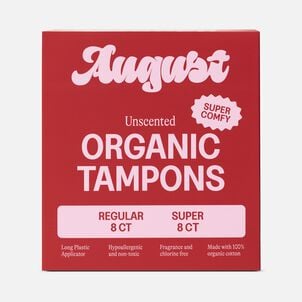 August Organic Cotton Regular & Super Tampons, 16 ct. Combo