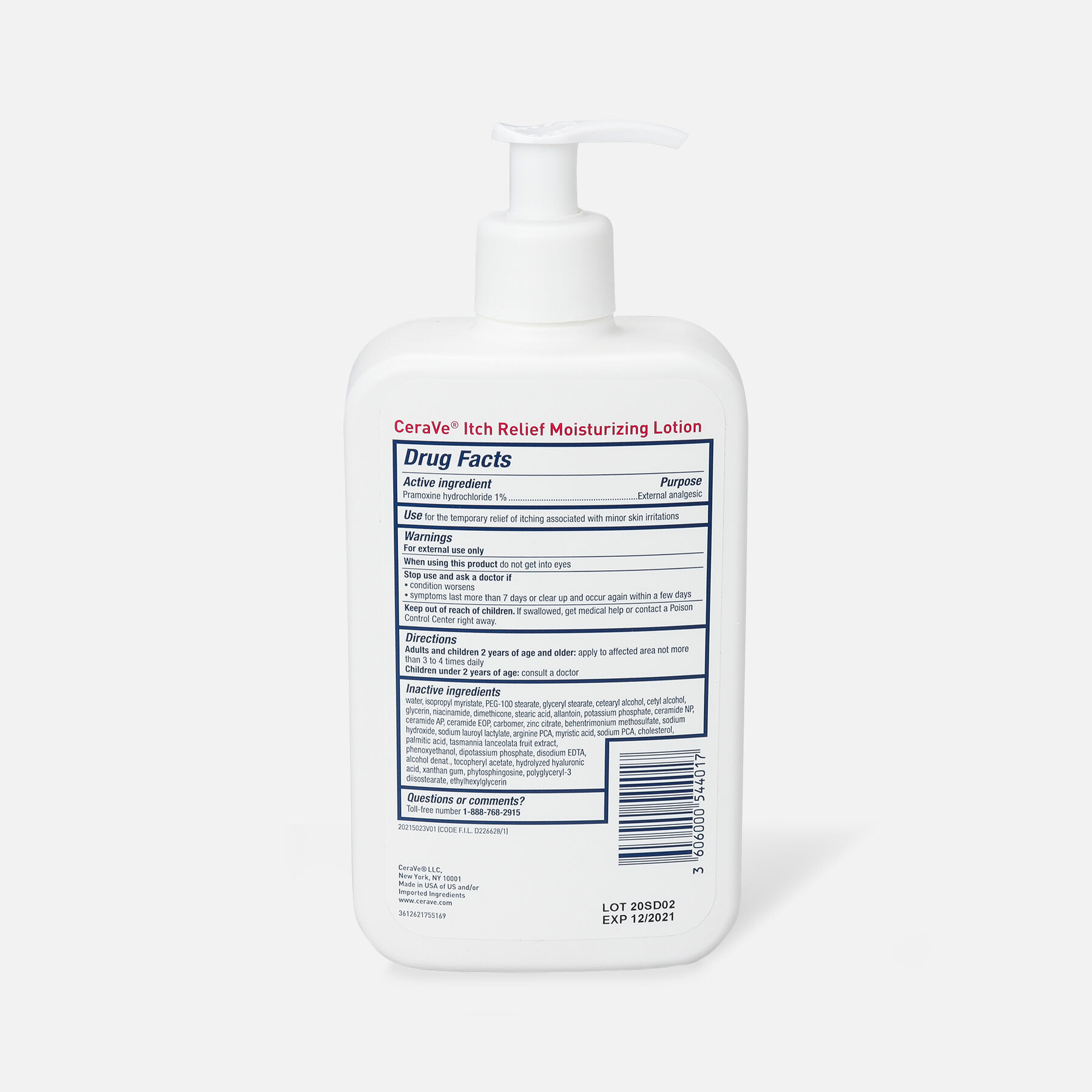 CeraVe Moisturizing Lotion for Itch Relief, 16 oz.