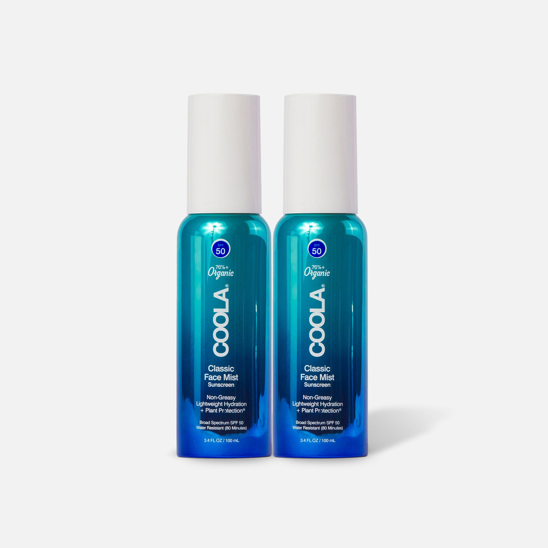COOLA Classic Face Sunscreen Mist SPF 50, 3.4 oz. (2Pack)