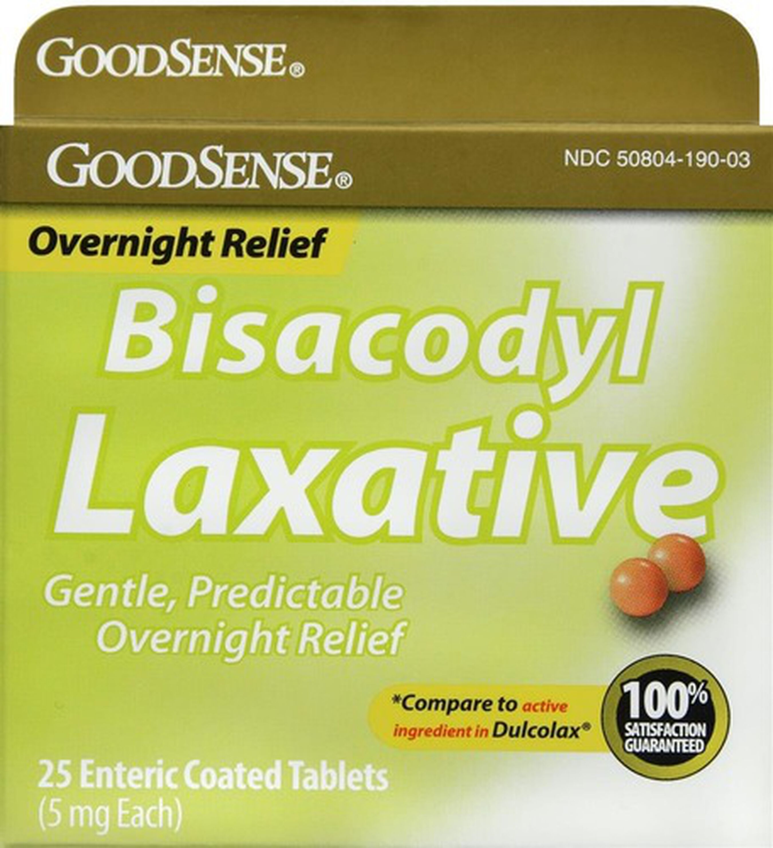 GoodSense® Bisacodyl 5 MG Laxative Enteric Coated Tablets, 25 ct