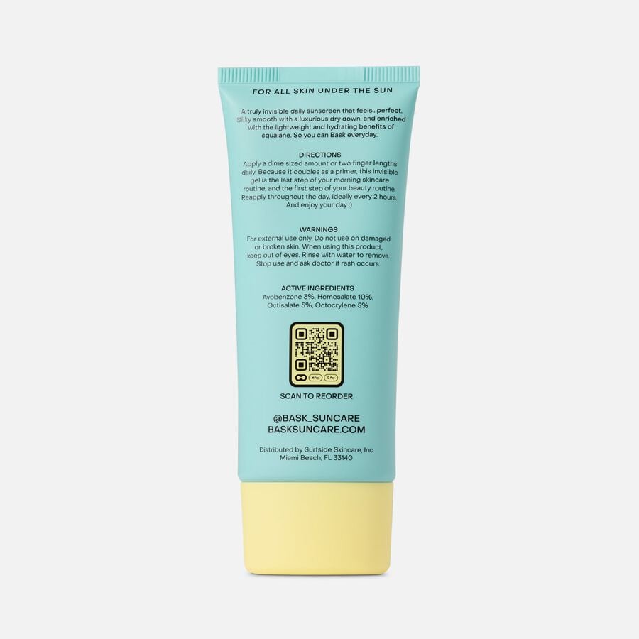 Bask Daily Invisible Gel SPF 40, 1.7 fl oz., , large image number 1