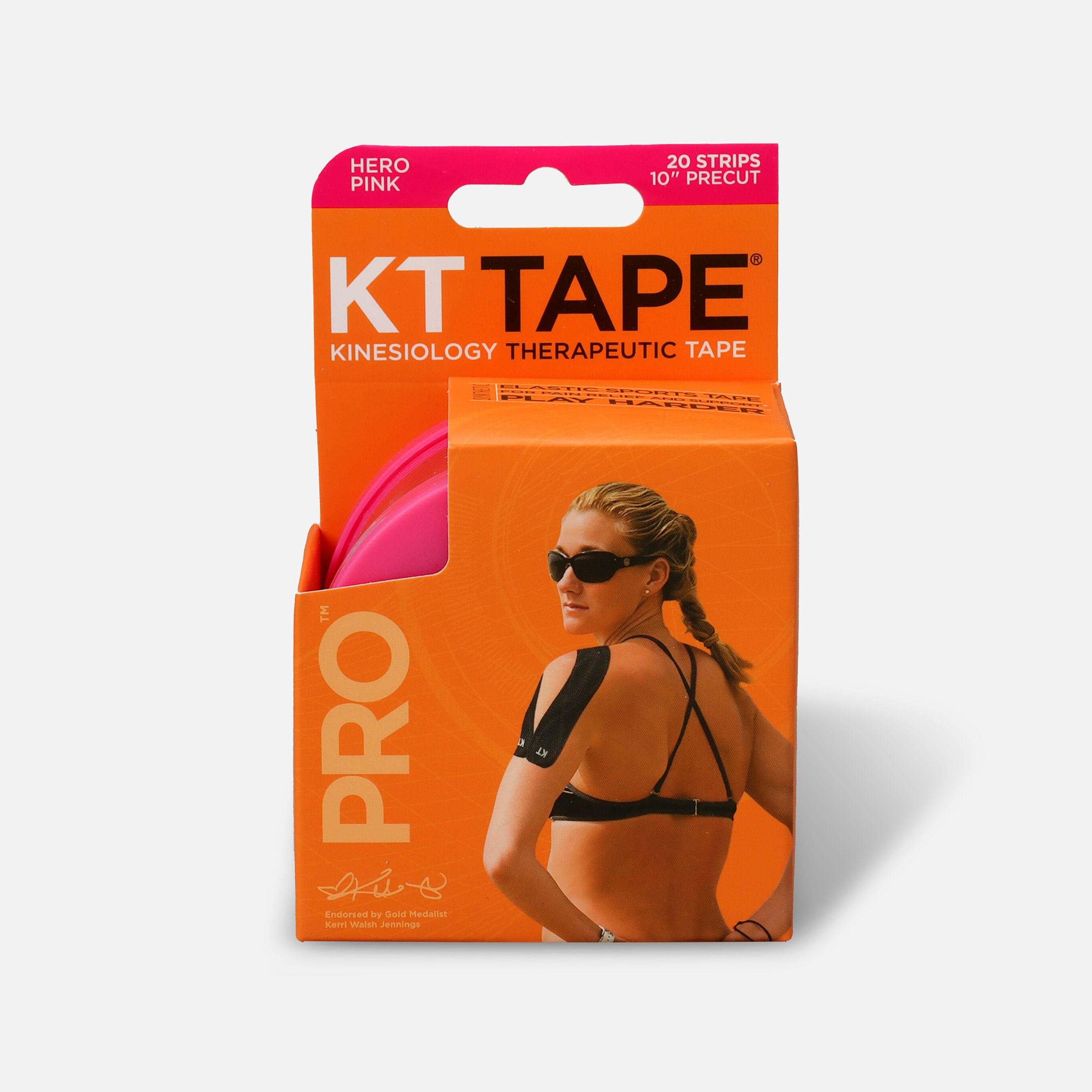 FSA Eligible KT TAPE PRO, Precut, 20 Strip, Synthetic