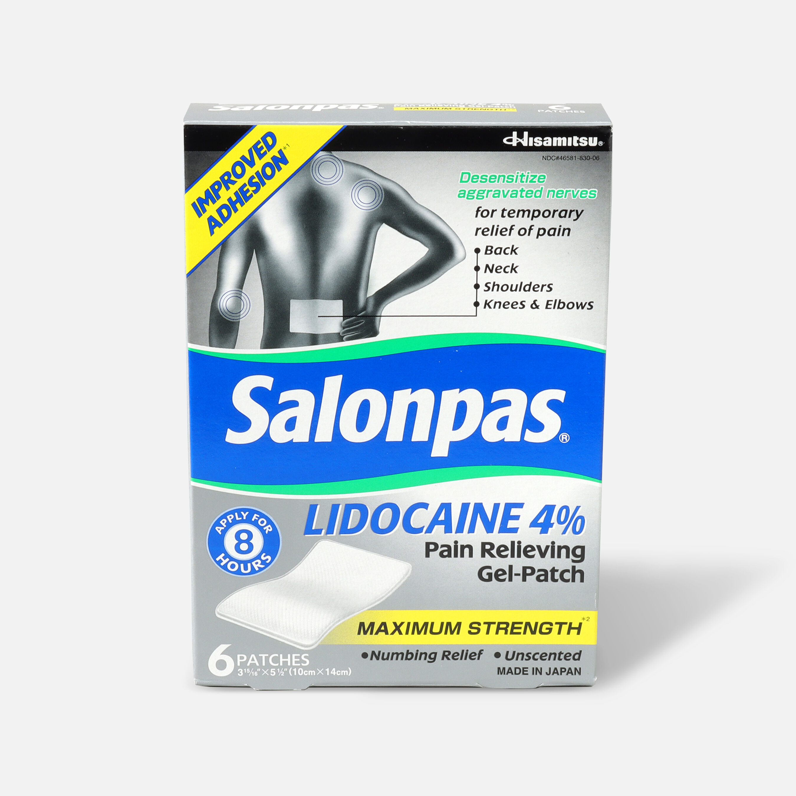 FSA Eligible Salonpas Lidocaine GelPatch, 6 ct. FSA Store