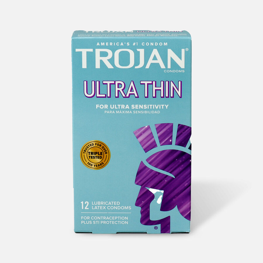 Trojan Ultra Thin Lubricated Latex Condoms, 36 ct., , large image number 0