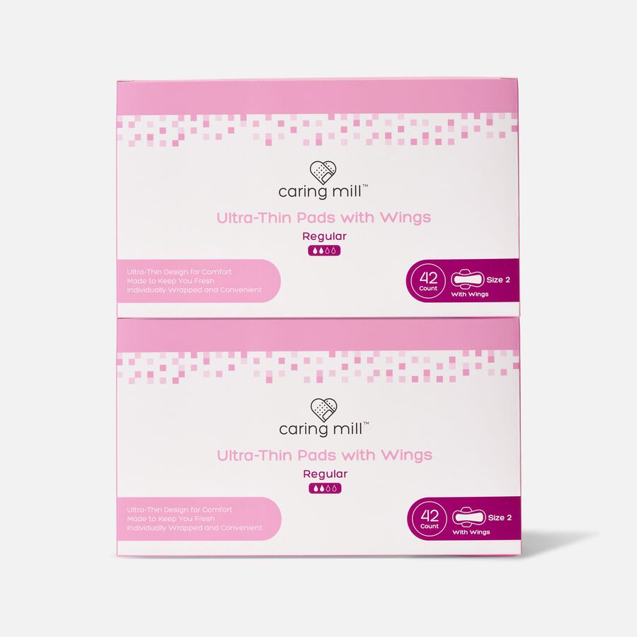 Caring Mill™ Ultra Thin Pads With Wings Size 2, 42 ct. (2-Pack), , large image number 0