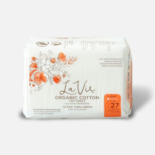 La Vie Organic Cotton Top Sheet UltraThin Pads with Wings Regular 16 ct