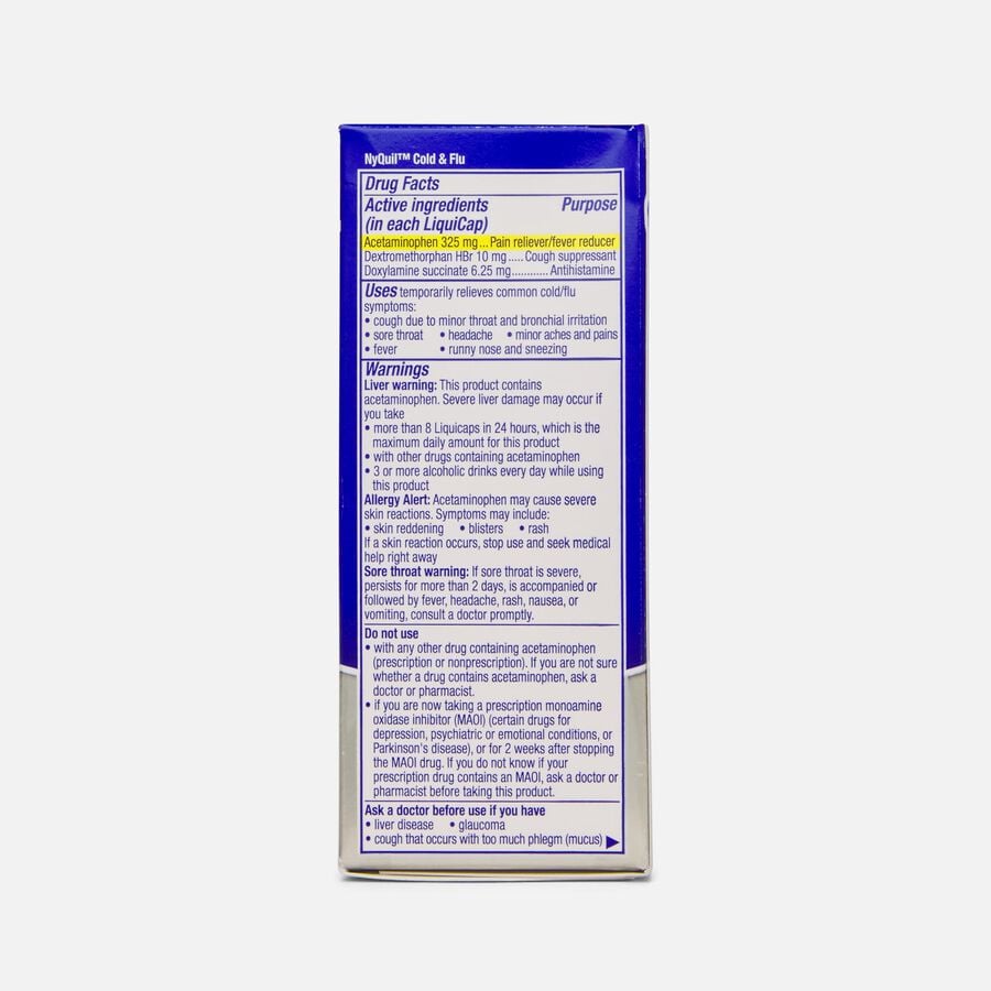 Vicks DayQuil & NyQuil High Blood Pressure Cold & Flu Relief LiquiCaps, 48 ct., , large image number 1