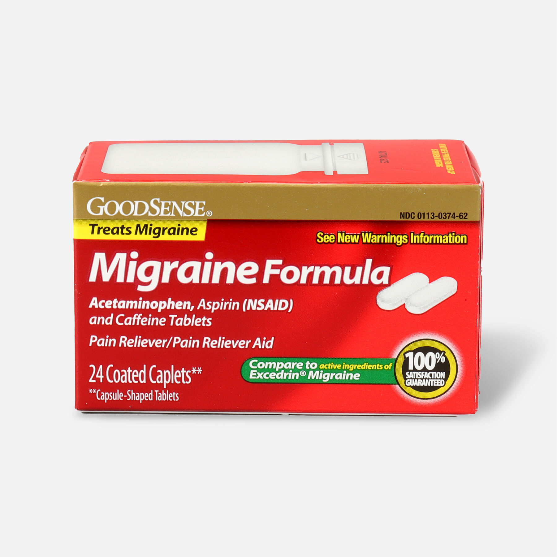 GoodSense® Migraine Relief CTD Caplet (APAP, Aspirin ,Caffeine)