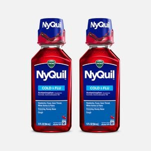 Vicks NyQuil Cold & Flu, Cherry, 12 oz. (2-Pack)