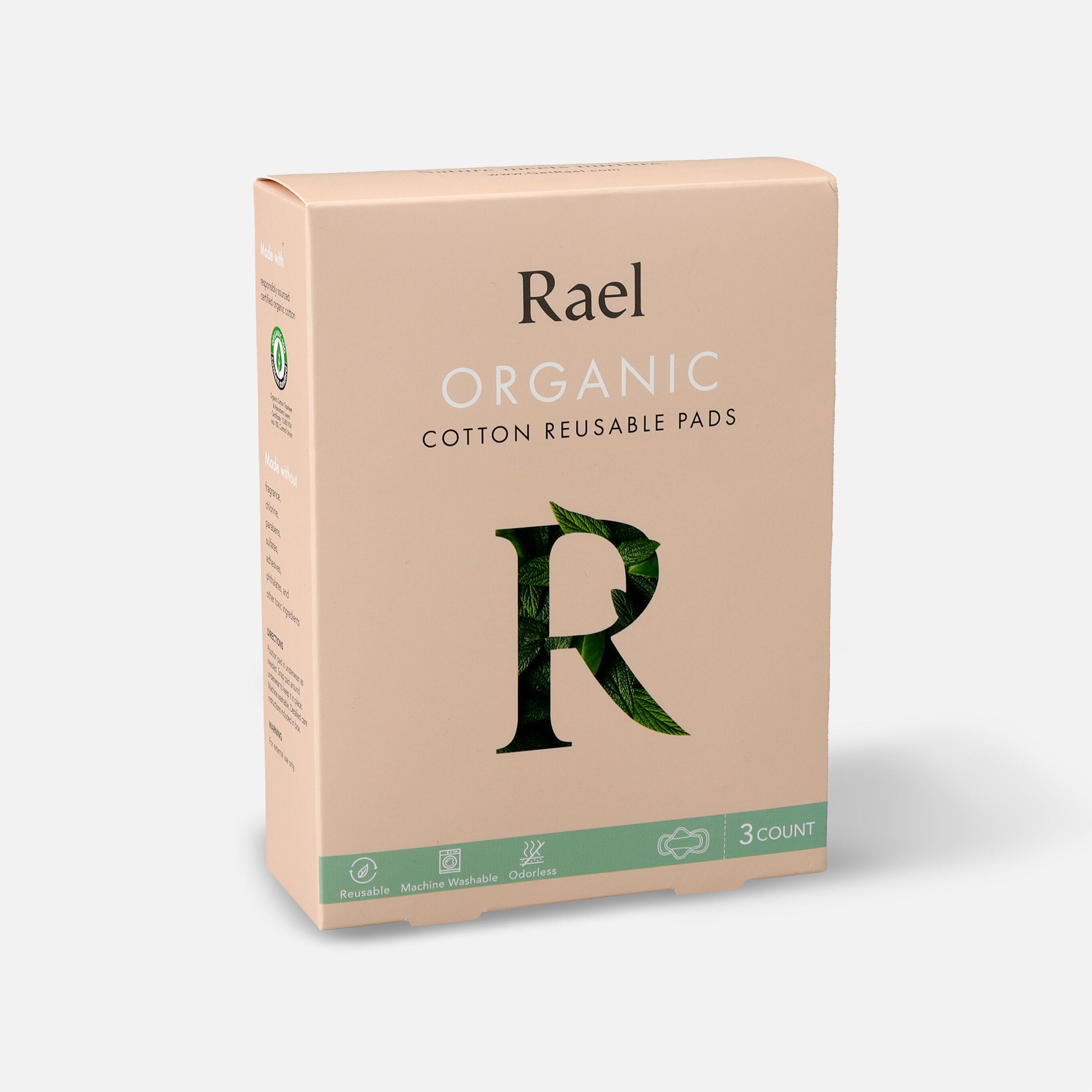 Rael Organic Cotton Reusable Pads
