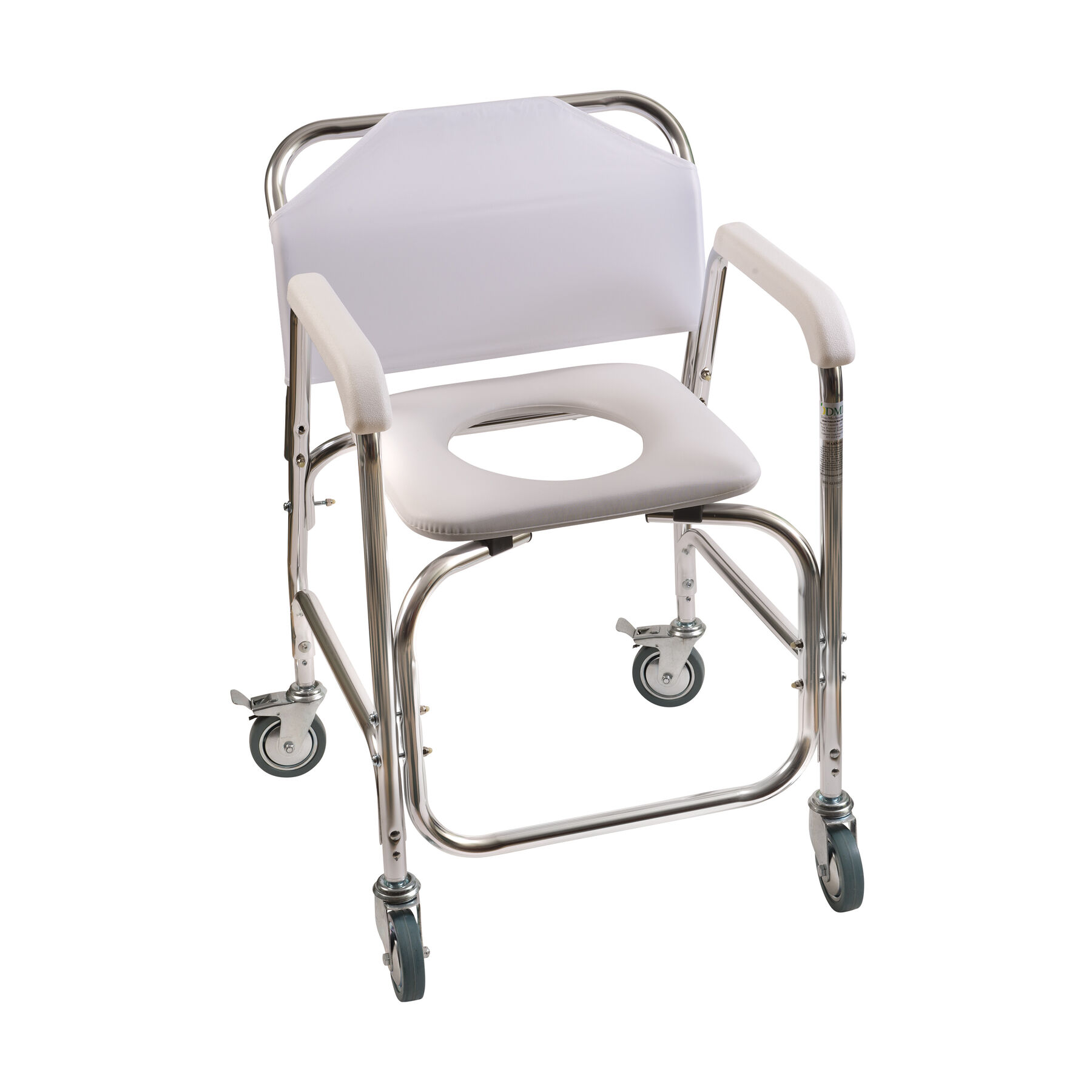 DMI Shower Transport Chair, w/Rear Wheels And Brakes