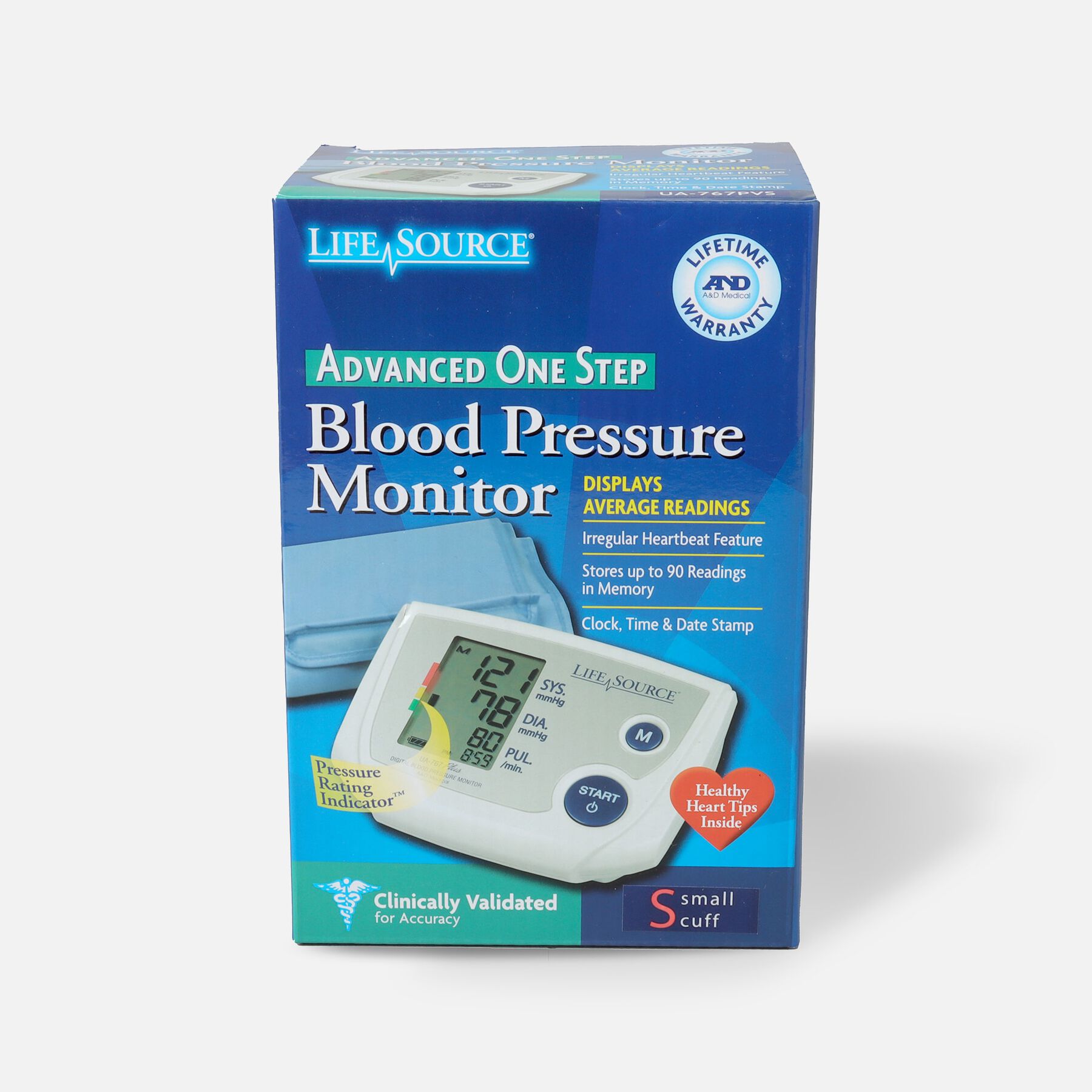 Lifesource Automatic Arm Blood Pressure Monitor With Small Cuff