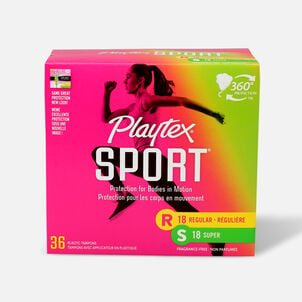 Playtex Sport Multipack Tampons, Unscented (Reg/Super)
