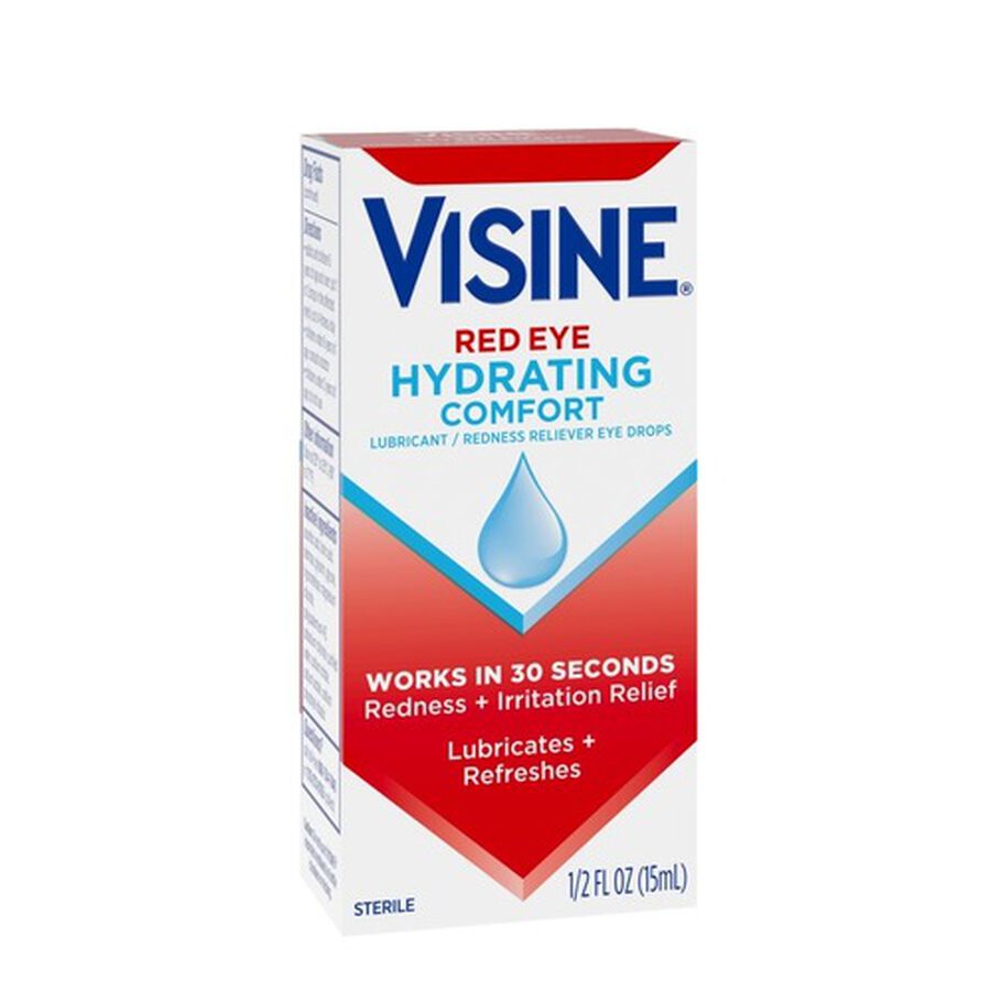 Visine Red Eye Hydrating Comfort Lubricating Eye Drops, .5 fl oz., , large image number 3