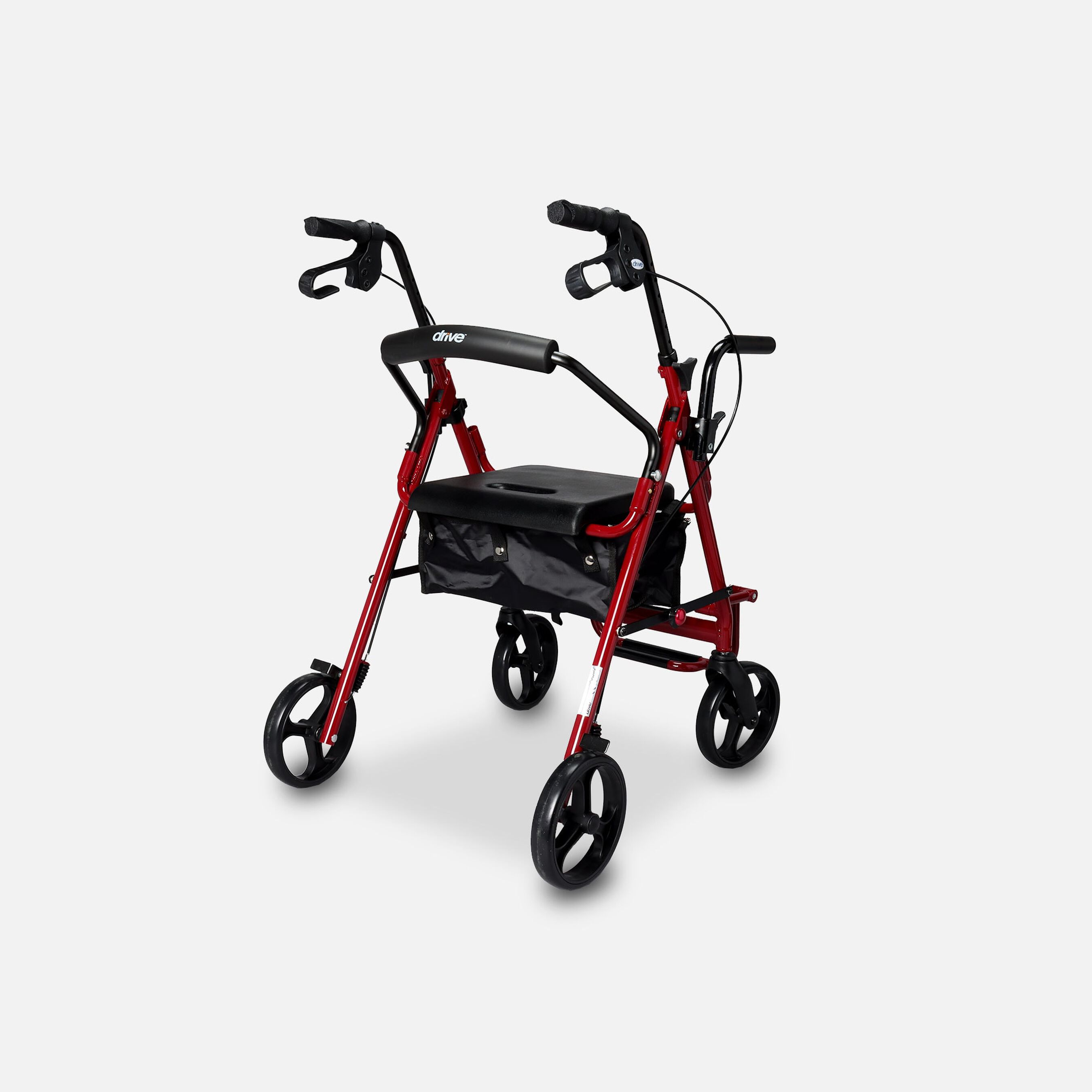 Drive Duet Rollator/Transport Chair, Burgundy