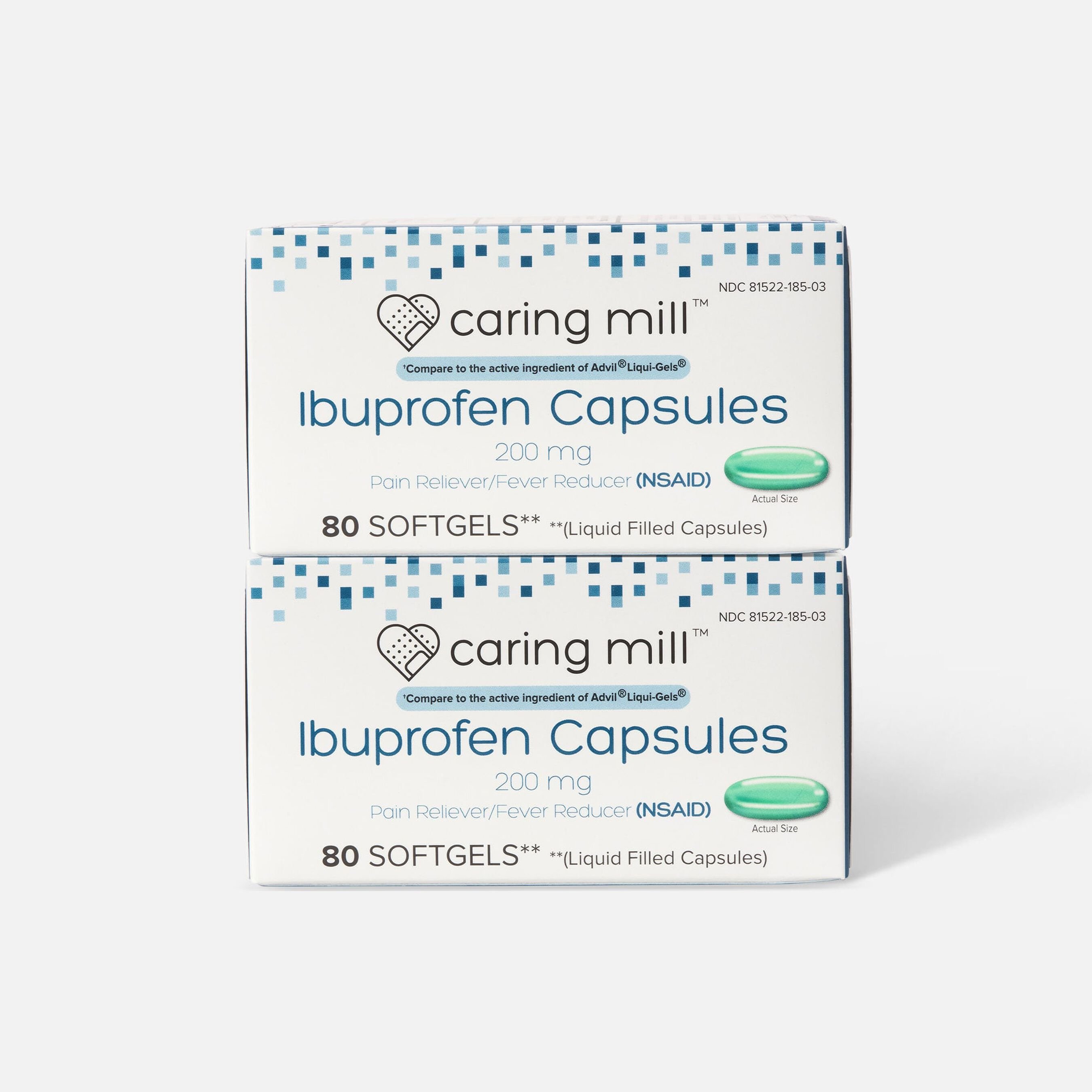 FSA Eligible Caring Mill™ Ibuprofen Liquid Gels Pain Reliever/ Fever