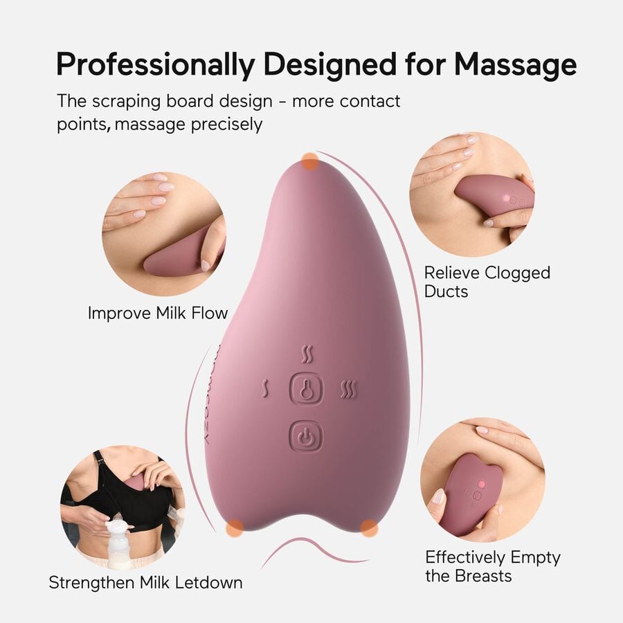 Momcozy Double 2-in-1 Warming Vibration Lactation Massager, , large image number 1