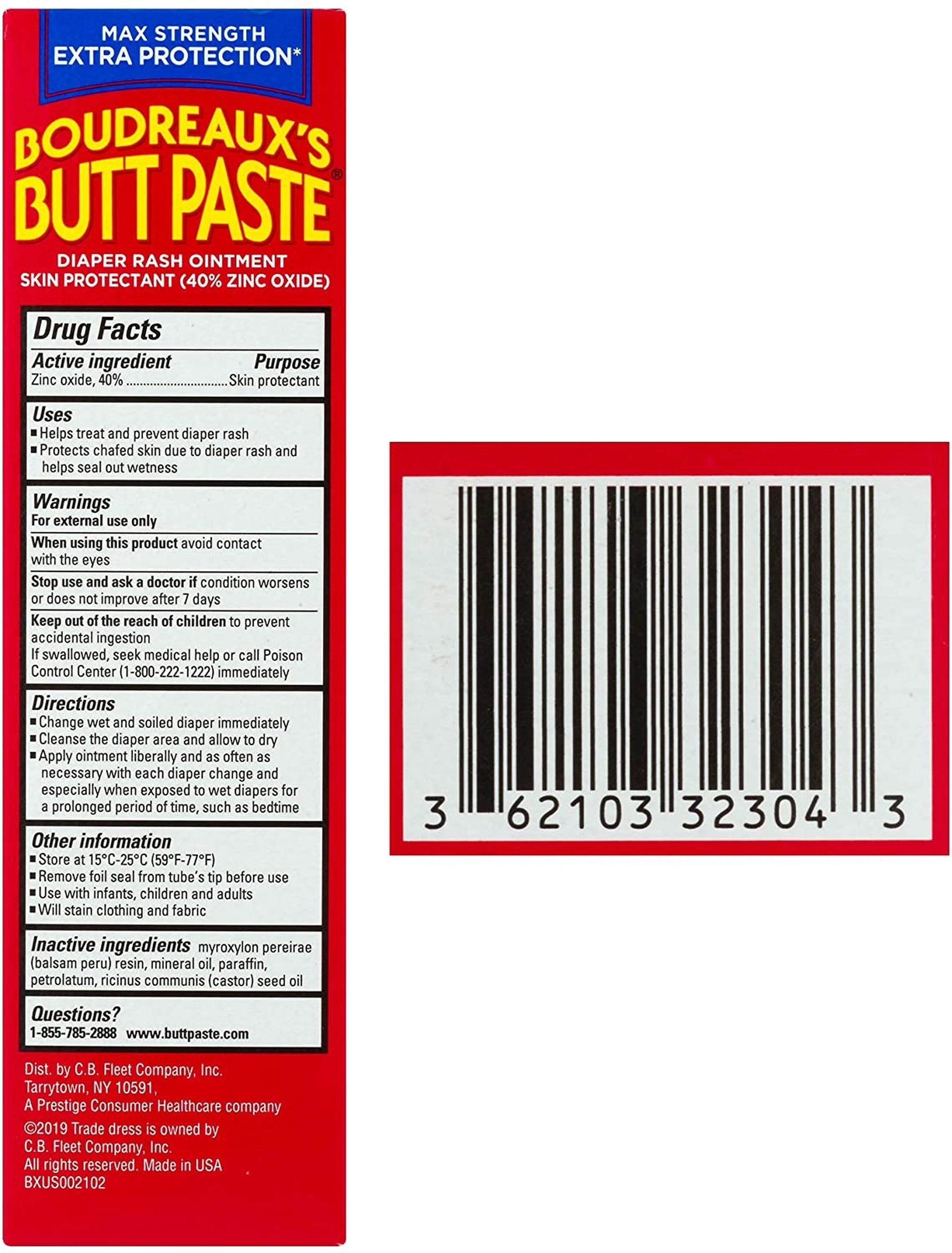 Boudreaux's Butt Paste, Maximum Strength, 4 oz