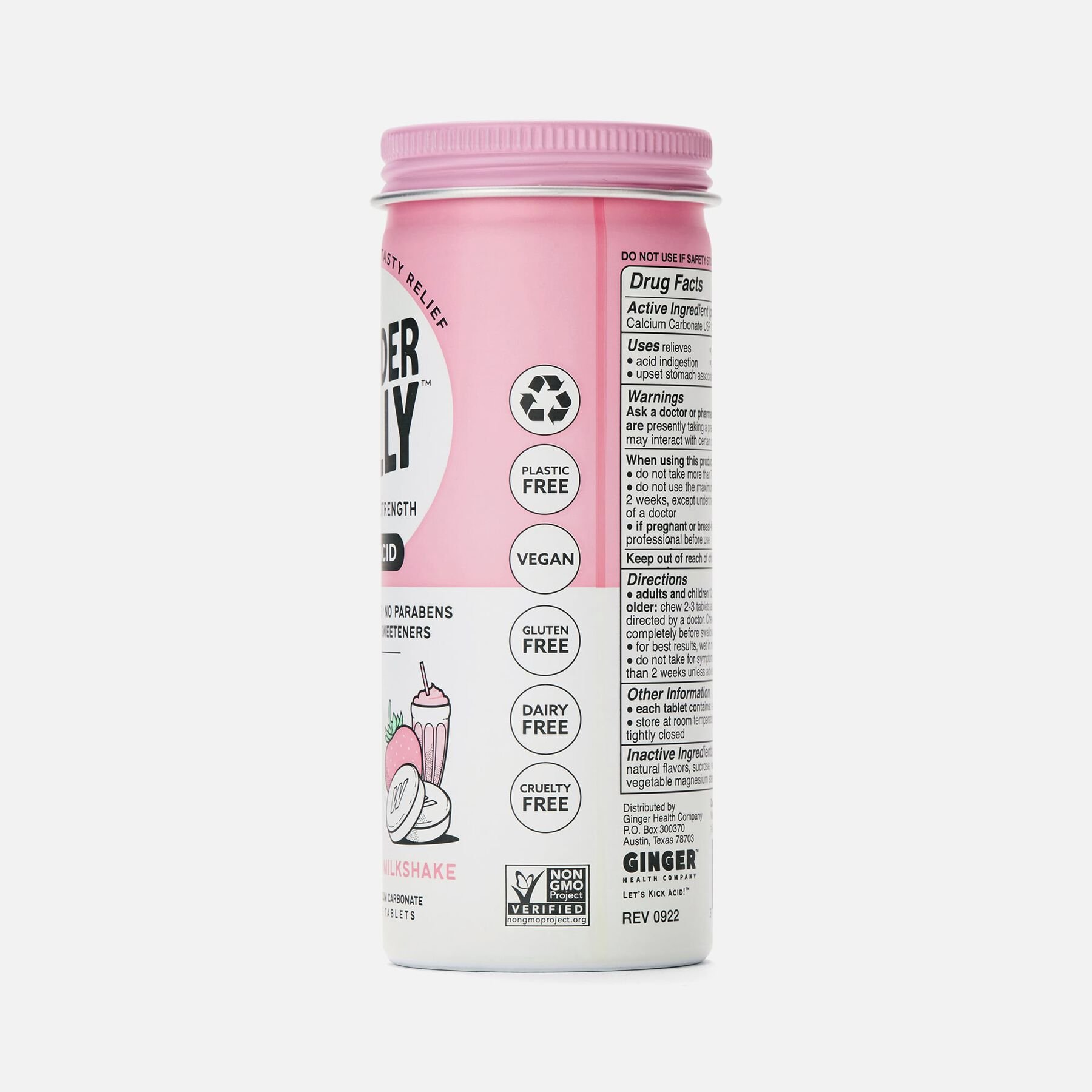 FSA Eligible Wonderbelly Antacids, Strawberry Milkshake, 60 ct FSA Store