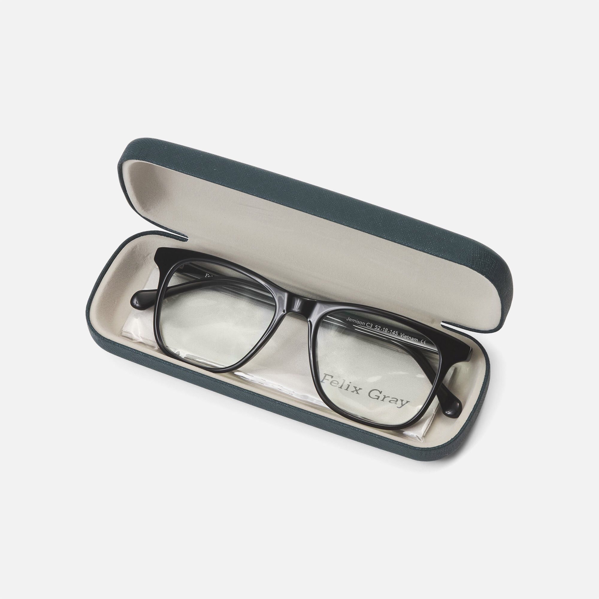 Felix Gray Reading Glasses, Jemison, Black, 1.5 by Felix Gray
