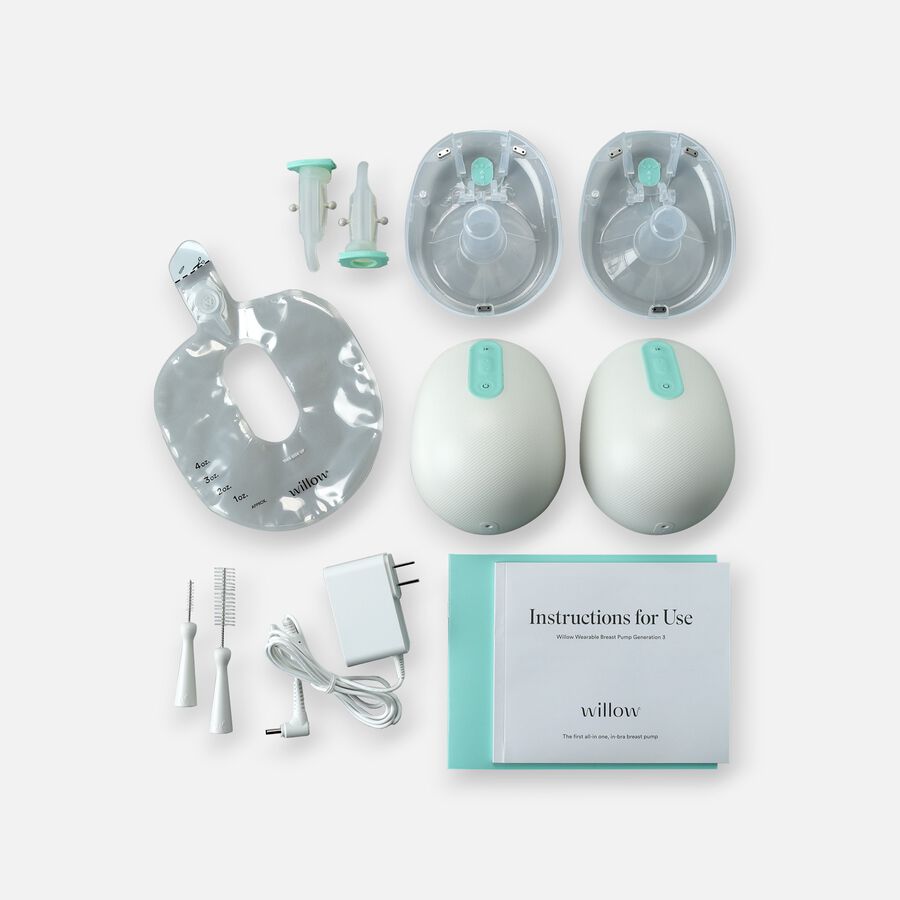 Willow Generation 3 Wearable Double Electric Breast Pump - White, , large image number 2