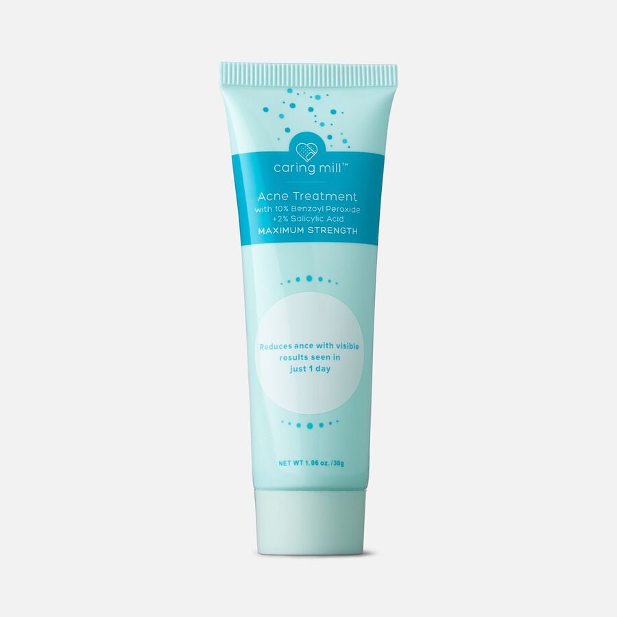 Caring Mill&trade; Acne Treatment, 10% Benzoyl Peroxide + 2% Salicylic Acid, 1.06 oz, , large image number 0
