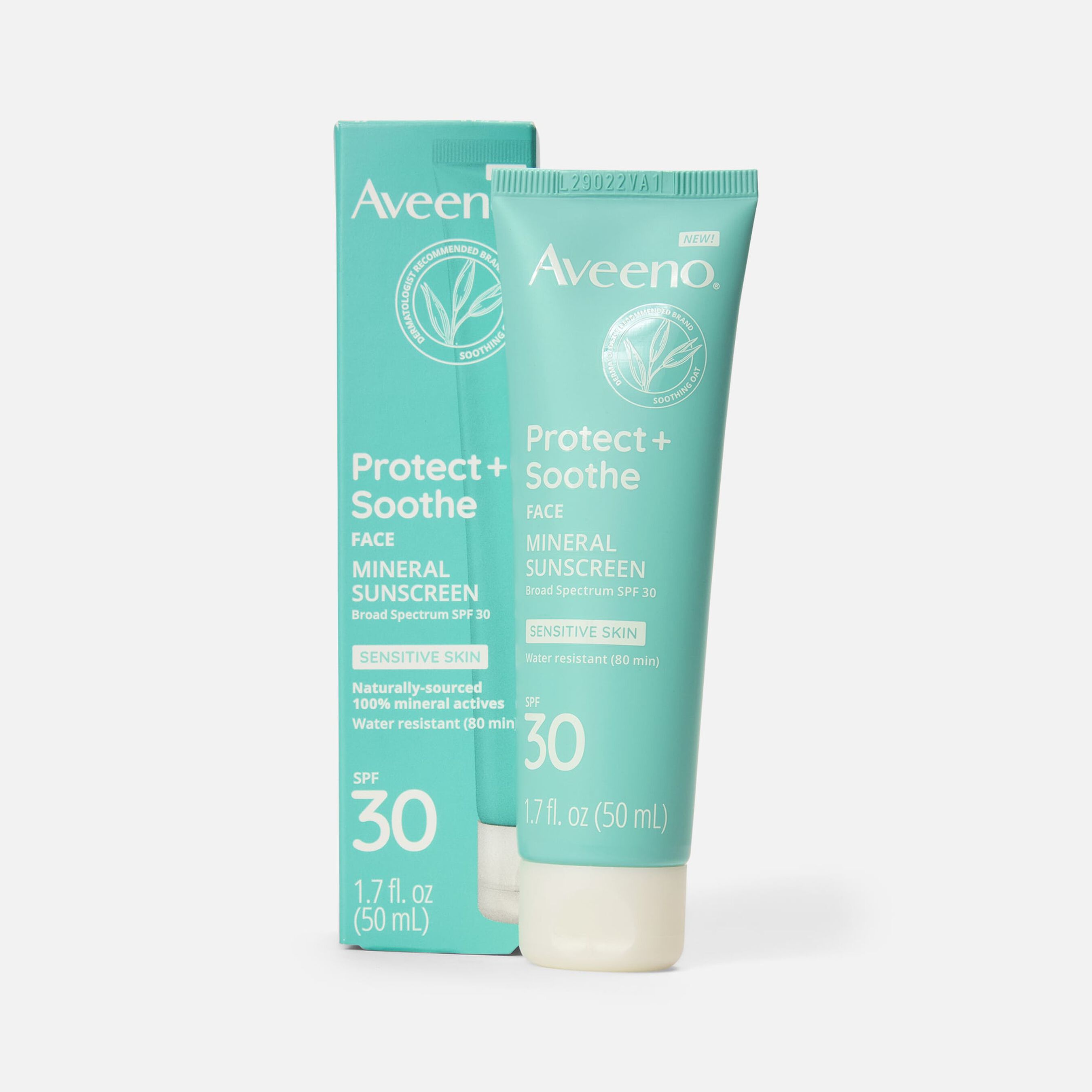 FSA Eligible Aveeno Protect + Soothe Face Mineral Sunscreen SPF 30, 1.7