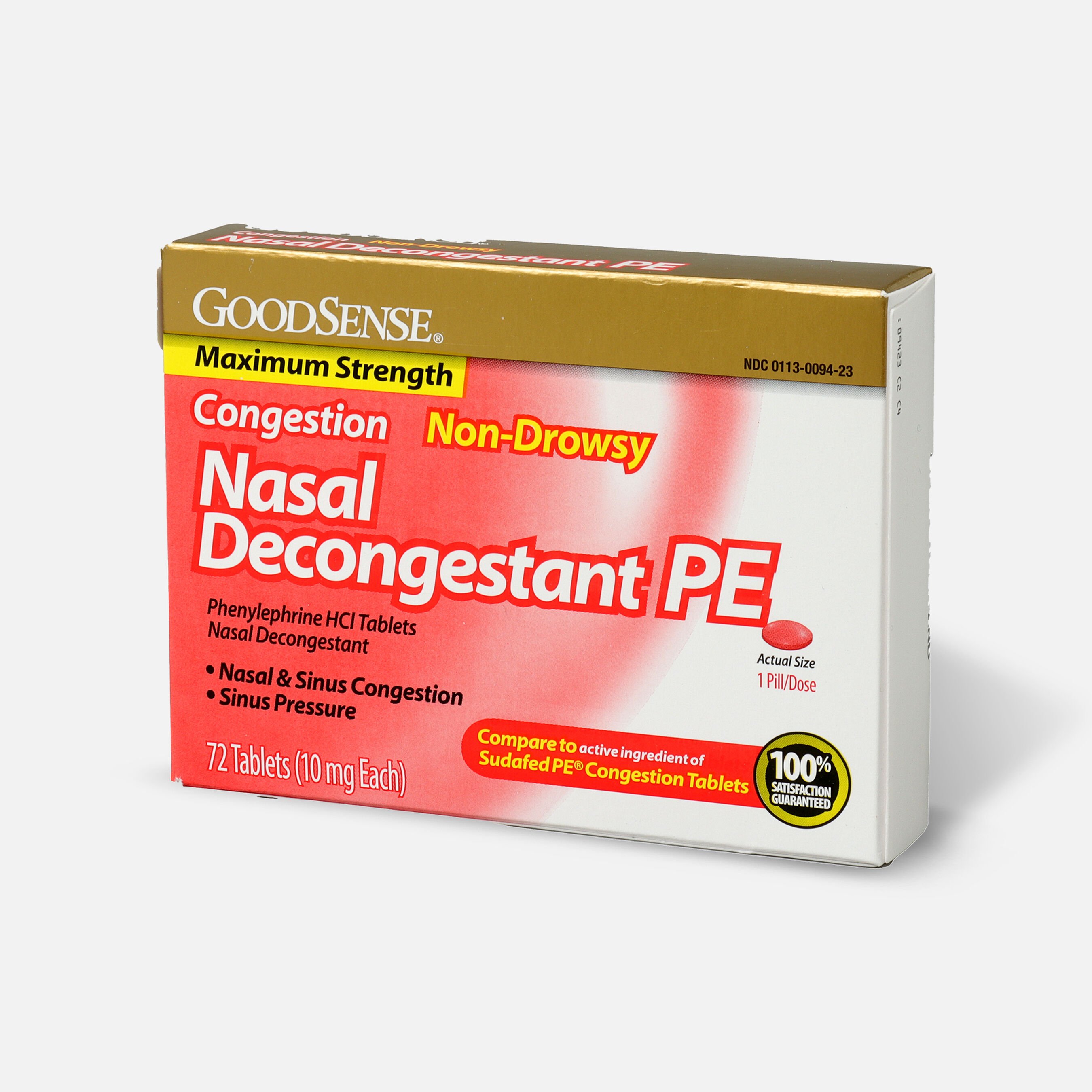 GoodSense® Nasal Decongestant PE 10 mg Non Drowsy Tablets