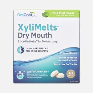 OraCoat XyliMelts Dry Mouth Stick-On Melts - Mild Mint,  40 ct.