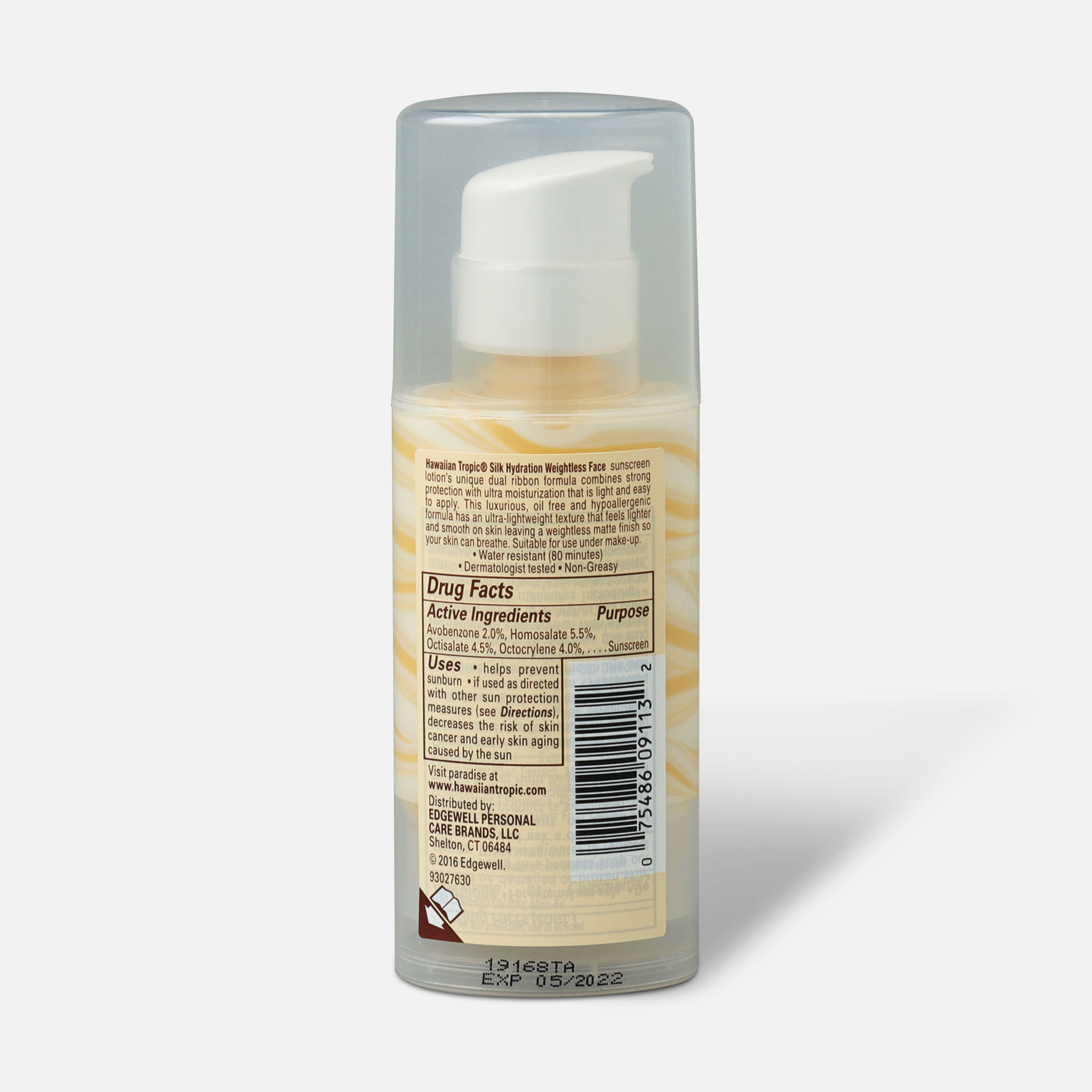 Hawaiian Tropic Silk Hydration Weightless OilFree Face Sunscreen SPF 30, 1.7 oz.