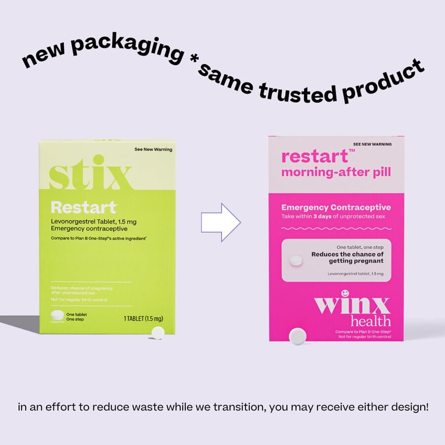 Winx Health Restart Emergency Contraceptive Morning After Pill, , large image number 1