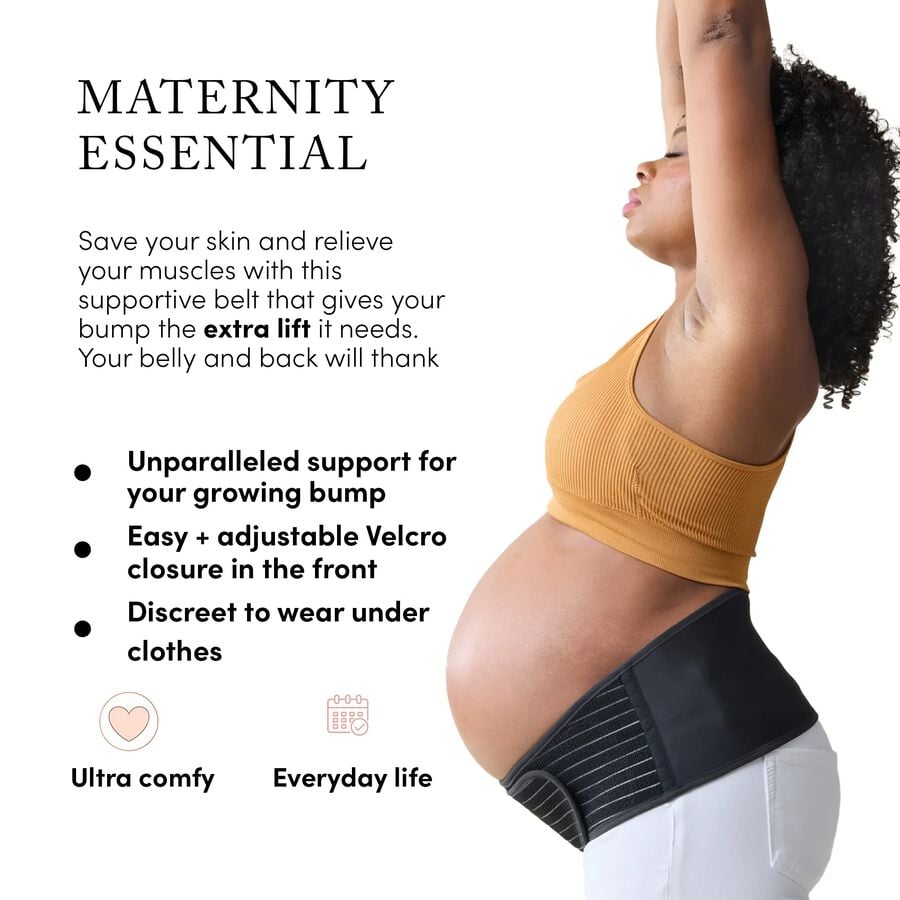 Ingrid & Isabel Pregnancy Support Belt, Black, L/XL, , large image number 2