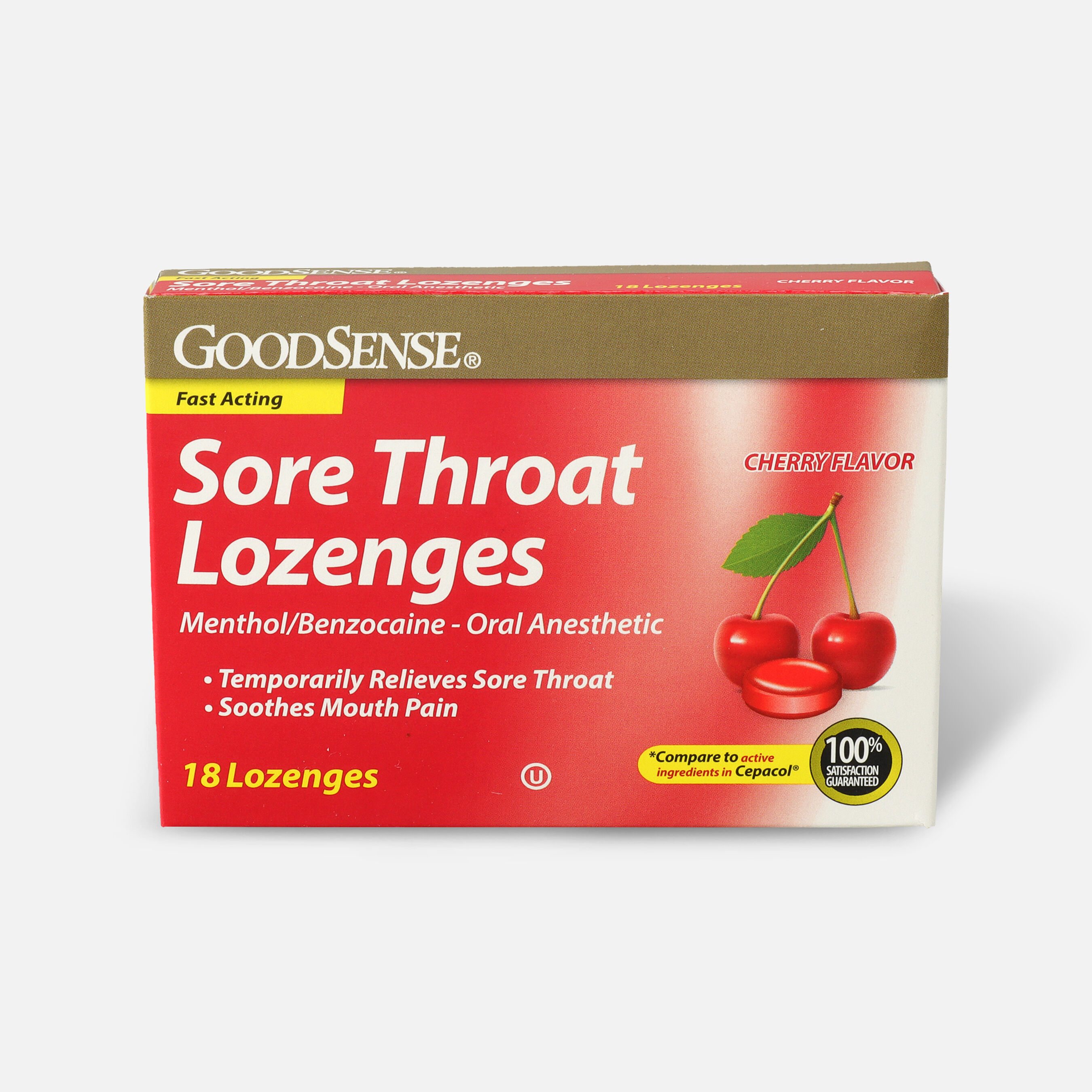 GoodSense® Sore Throat Lozenge 18 Count, Cherry