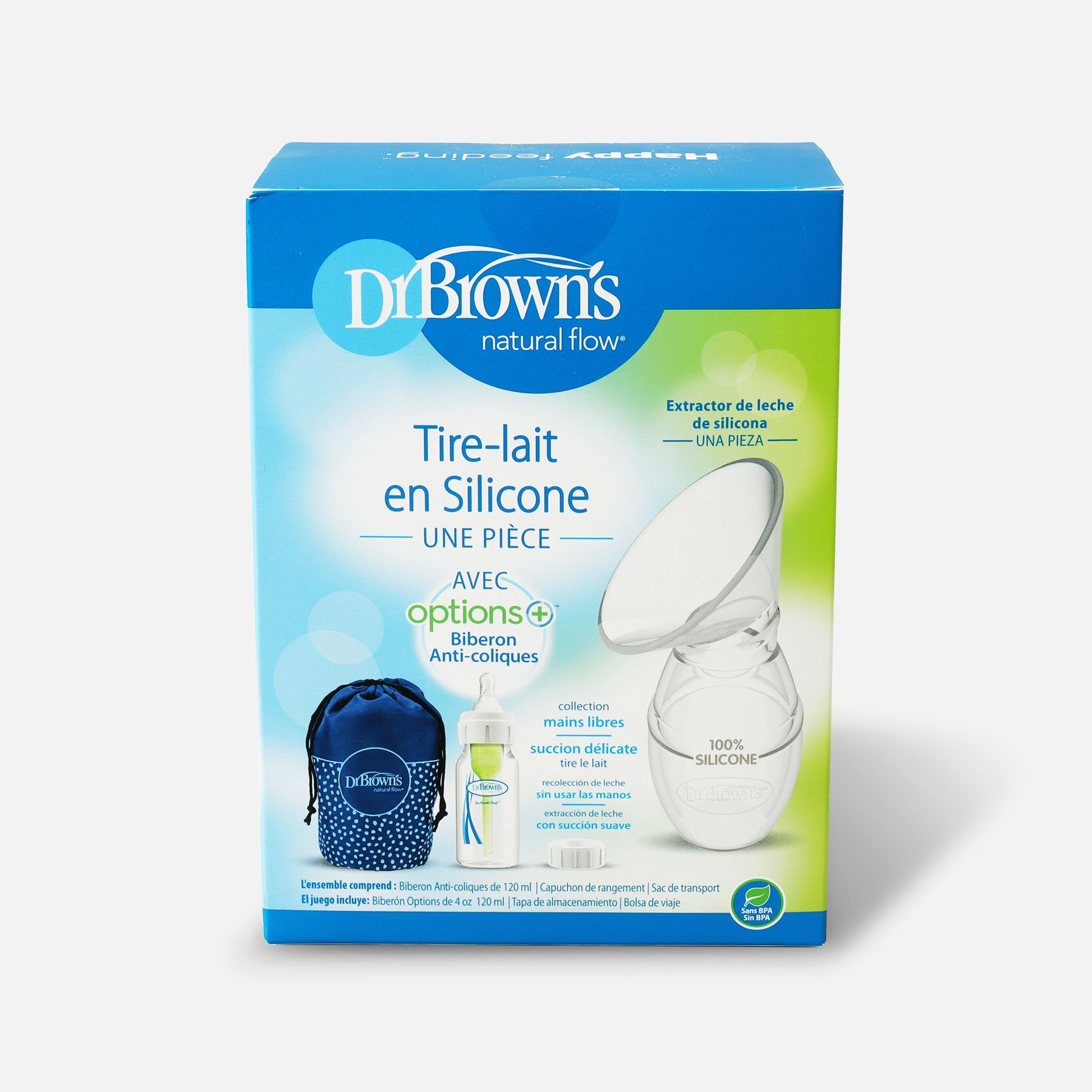 Dr. Brown’s™ Silicone OnePiece Breast Pump with Travel Bag
