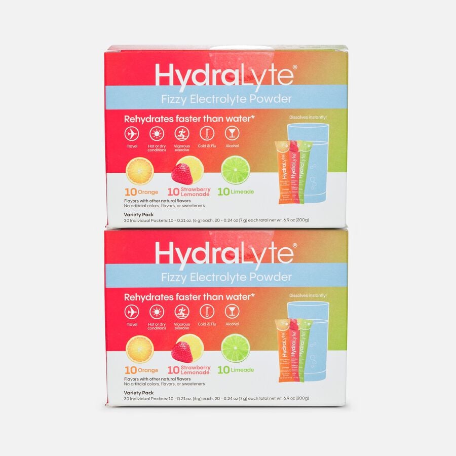 Hydralyte Electrolyte Variety Pack Pouch, 30 ct. (2-Pack), , large image number 0