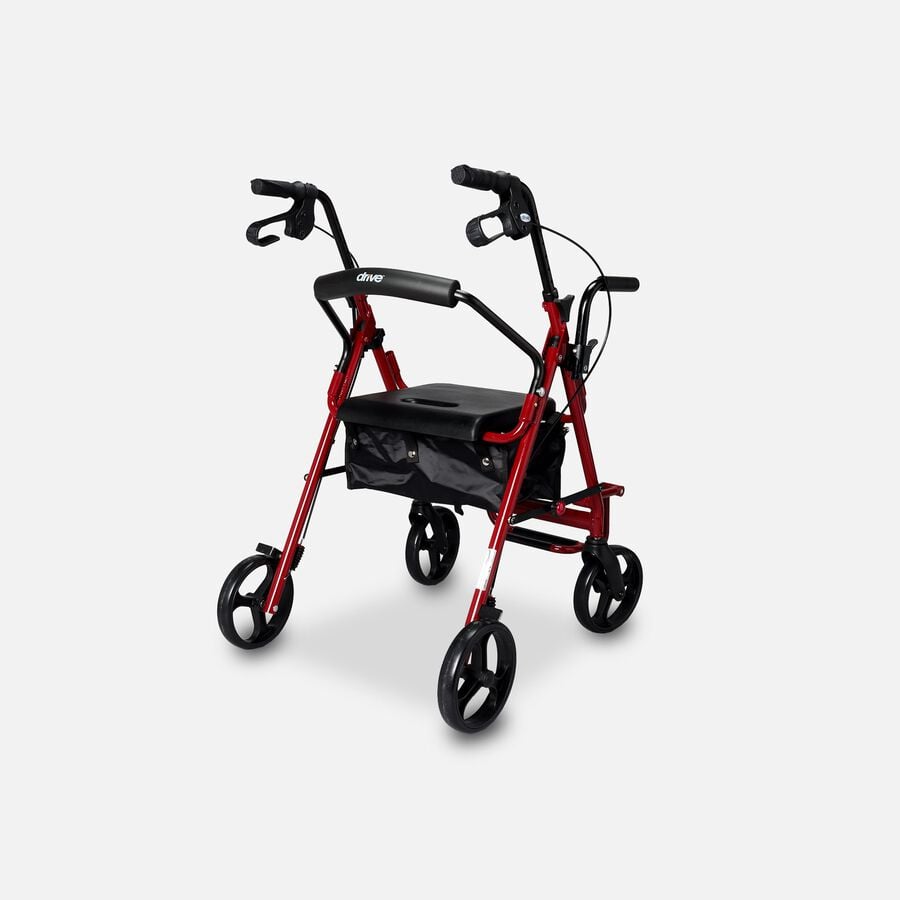 Drive Duet Rollator/Transport Chair, Burgundy
