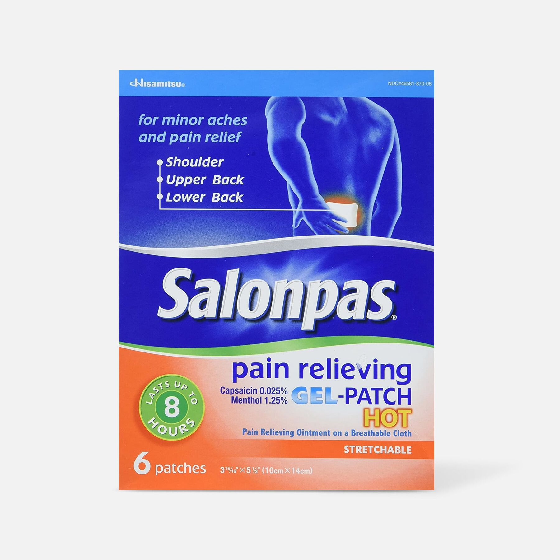 FSA Eligible Salonpas Hot Gel Patch, 6 ct. FSA Store