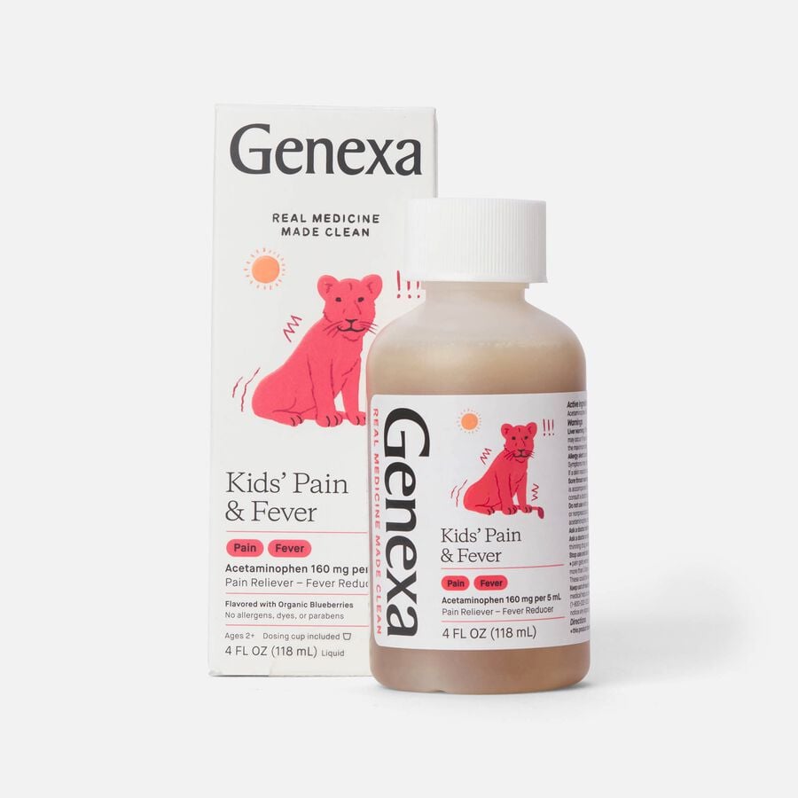 FSA Eligible Genexa Kid's Pain & Fever Acetaminophen Oral Suspension, 4