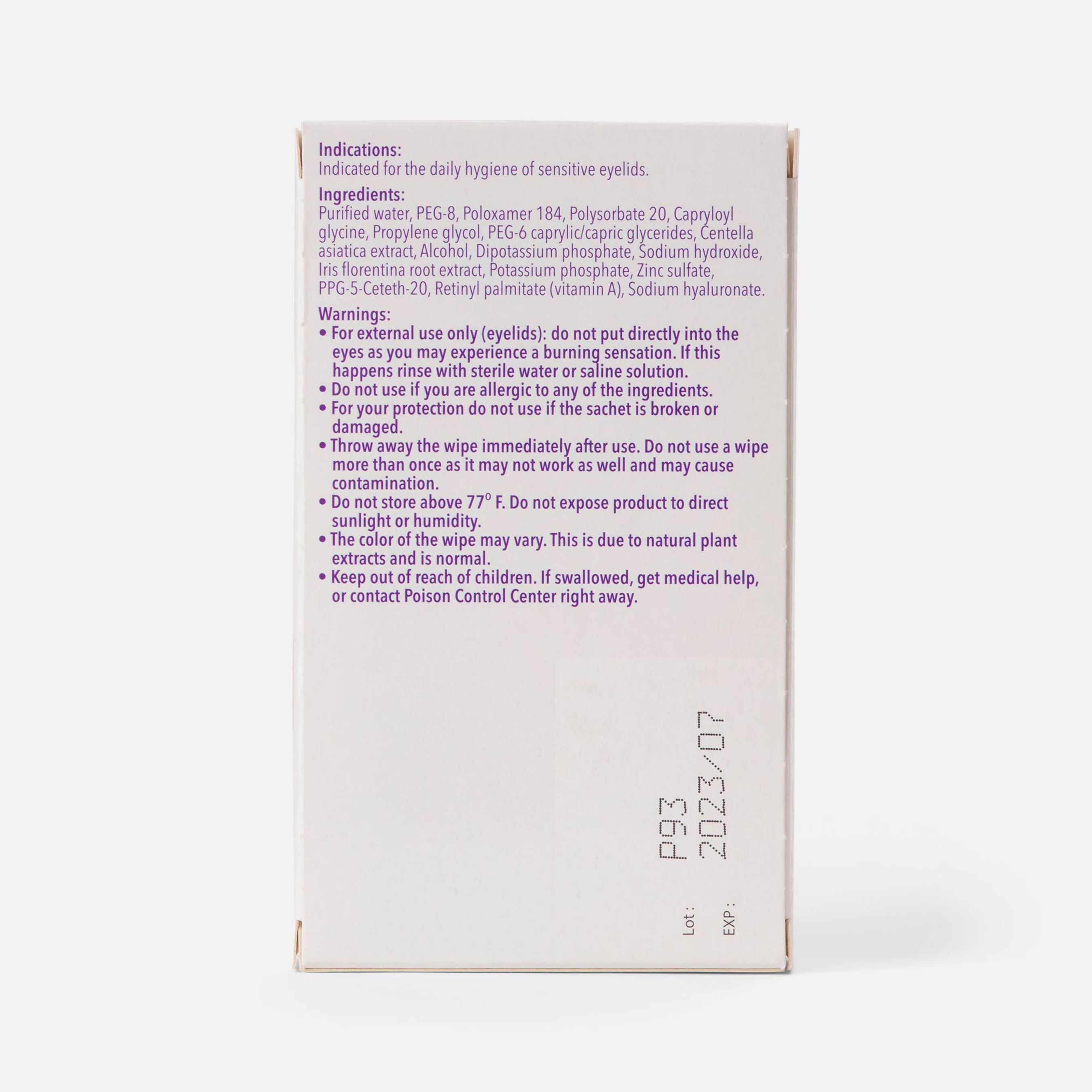 FSA Eligible iVIZIA Eyelid Cleansing Wipes, 20 ct.