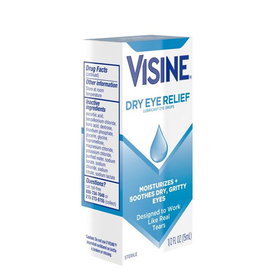 Visine Dry Eye Relief Lubricating Eye Drops for Dry Eyes, .5 fl oz., , large image number 5